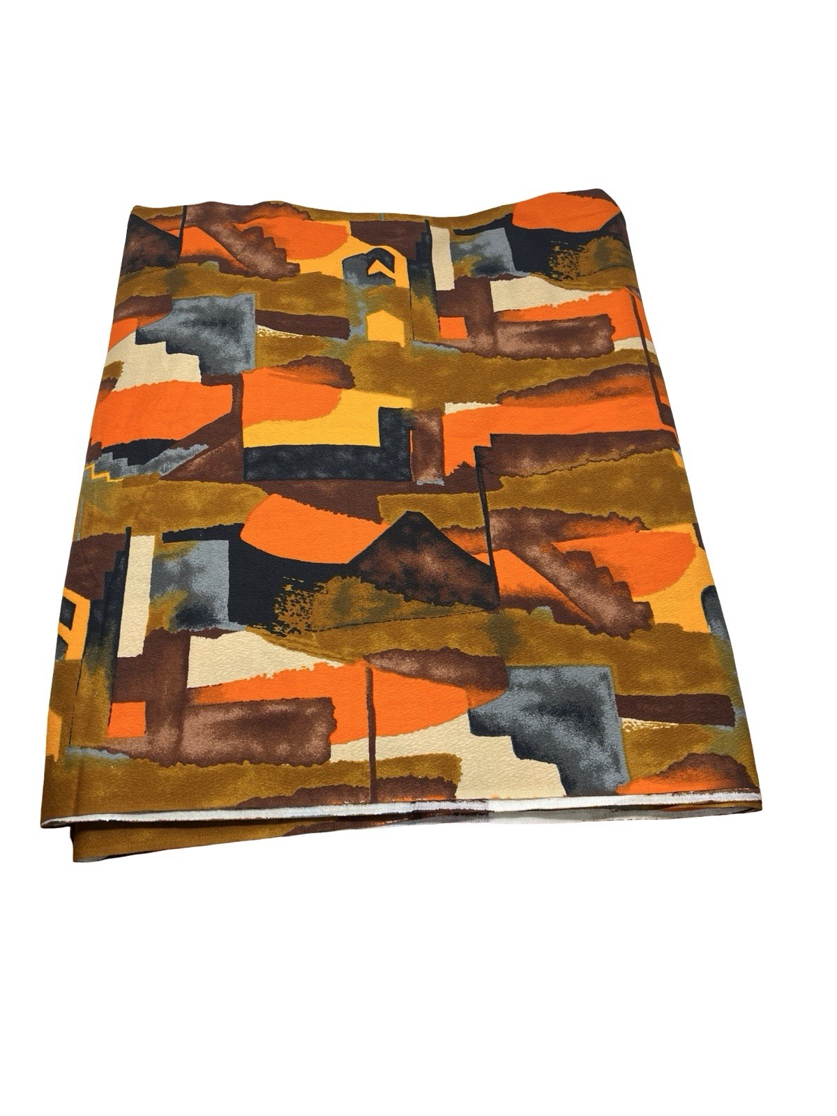 Retro Mid Century Abstract Barkcloth Orange Yellow Vintage Fabric 5 yds Retro Mid Century Abstract Barkcloth Orange Yellow Vintage Fabric 5 yds