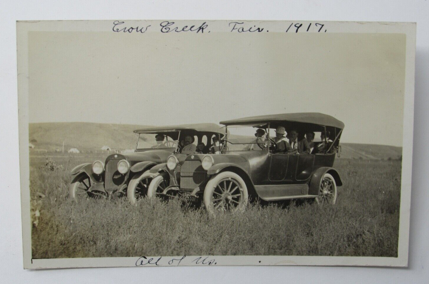 Cow Creek Montana Fair Mitchell Automobile RPPC AZO Postcard 1917