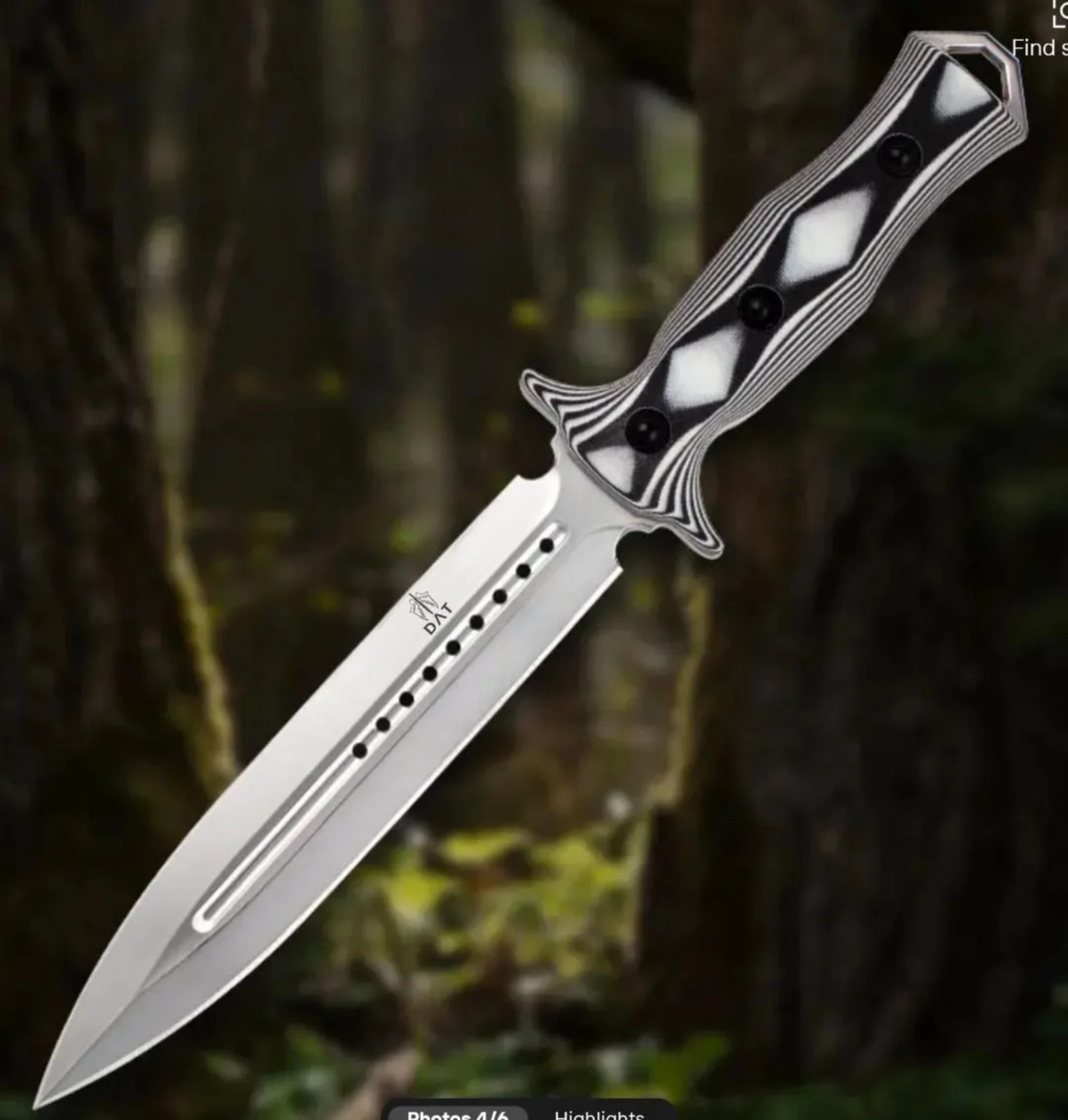 Dark Angel Tactical Spear Point, Combat, Survival, Hunting. Clearance