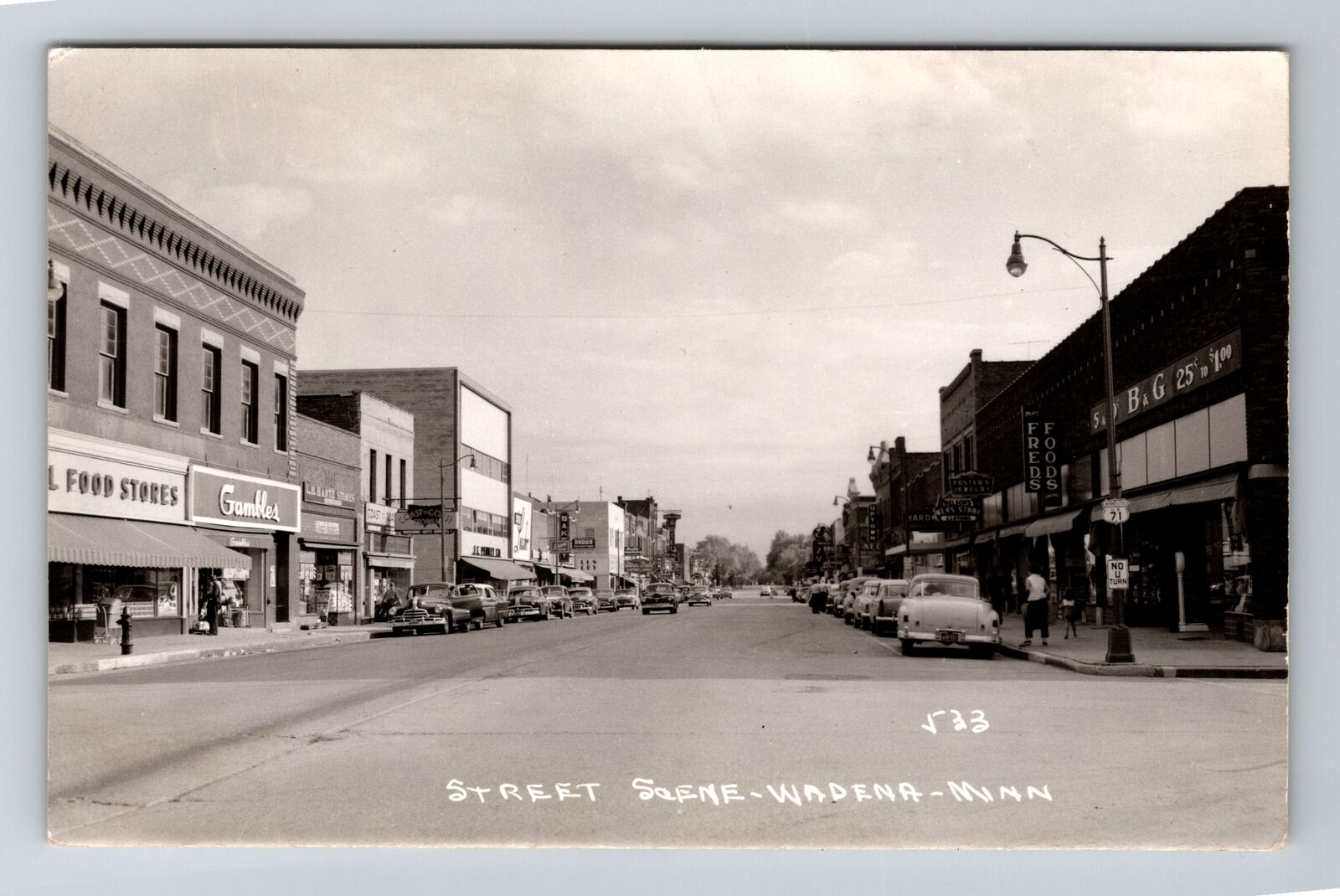 Wadena MN-Minnesota RPPC, Main Street, Storefronts, Real Photo Vintage Postcard