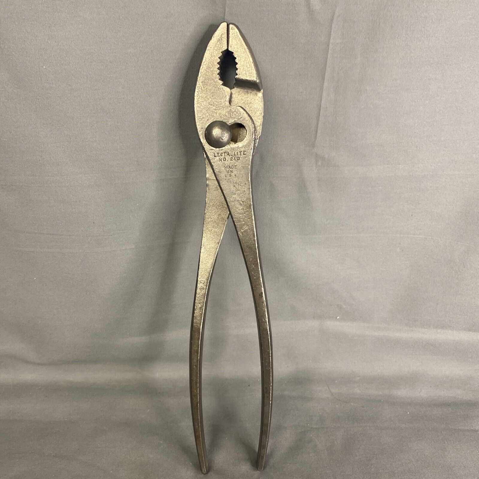 Vintage Lectrolite No.210 10” Slip Joint Pliers Made in USA