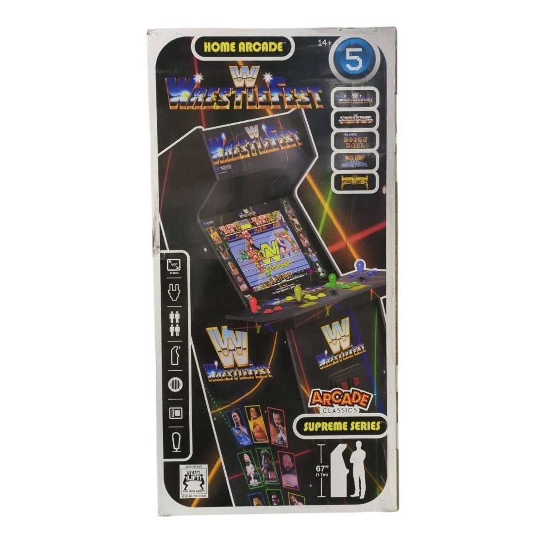 4 Player WWE Supreme XL Series Premium Arcade Cabinet  WrestleFest Superstars