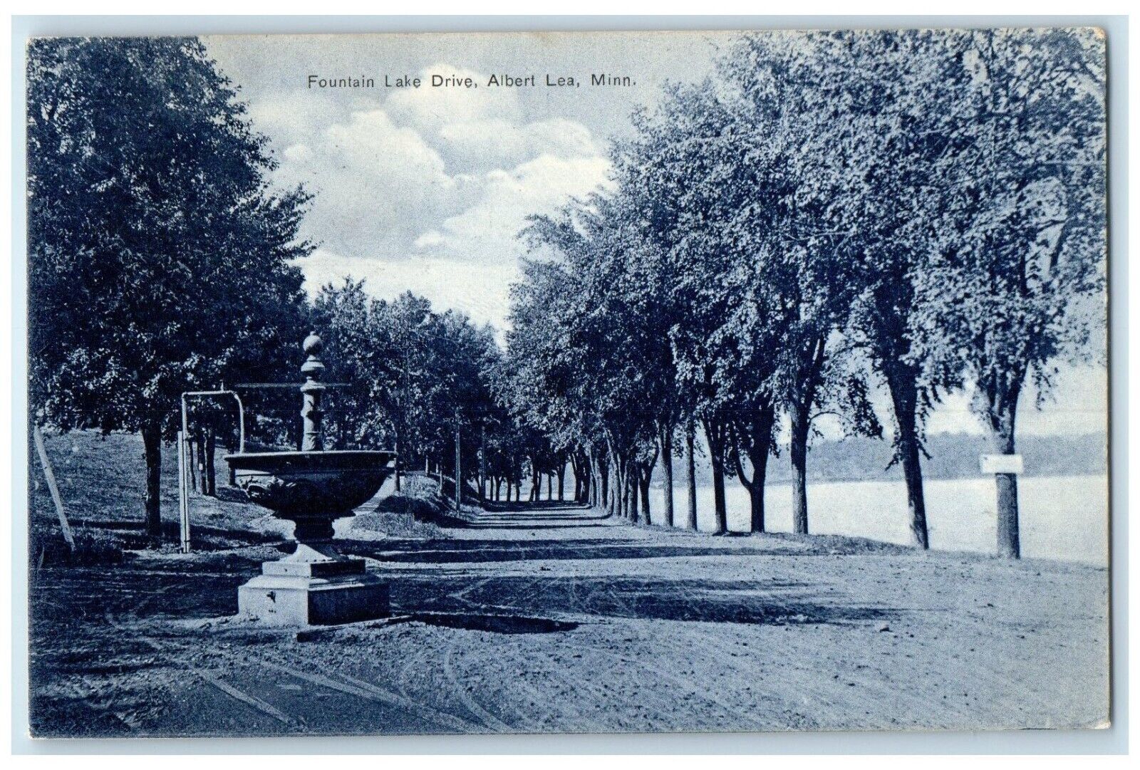 1908 Fountain Lake Drive Exterior View Albert Lea Minnesota MN Vintage Postcard