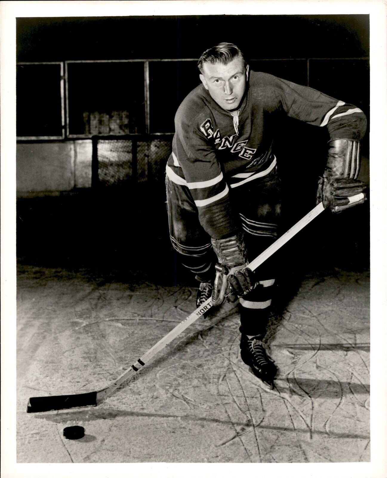 PF5 Original Photo ED SLOWINSKI 1947-53 NEW YORK RANGERS NHL HOCKEY RIGHT WING
