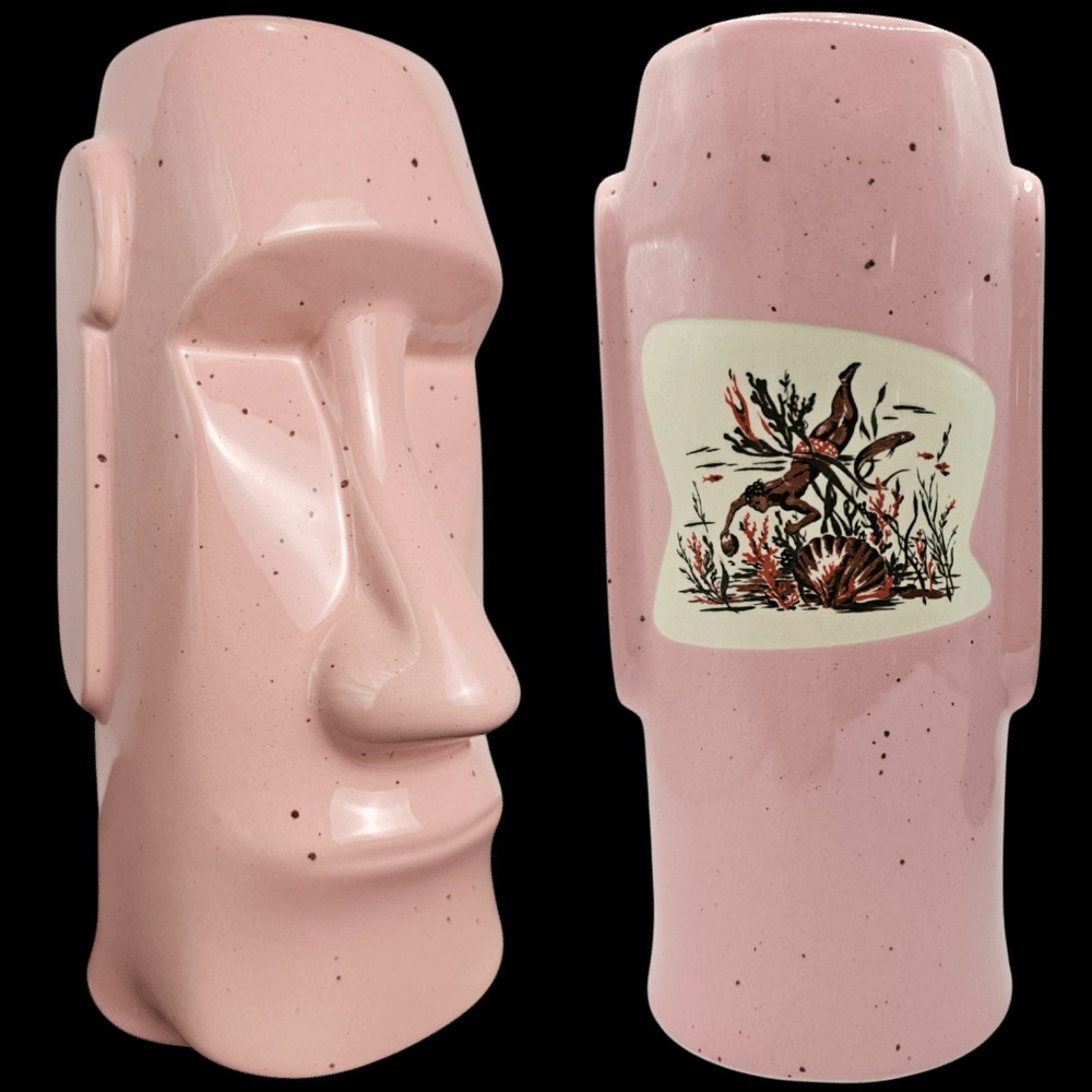 Deep Sea Diver Vintage Aloha Shirt Tribute Tiki Mug Pink Katiki Kustoms Deep Sea Diver Vintage Aloha Shirt Tribute Tiki Mug Pink Katiki Kustoms