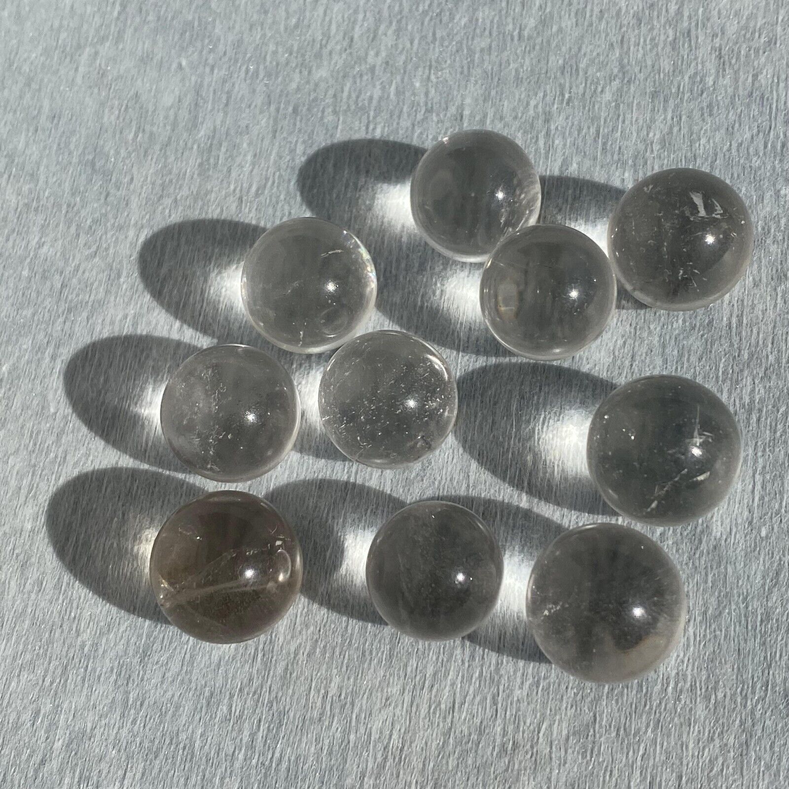 10pcs Natural Clear crystal Ball Quartz Crystal Sphere 15mm+ Polishing Healing