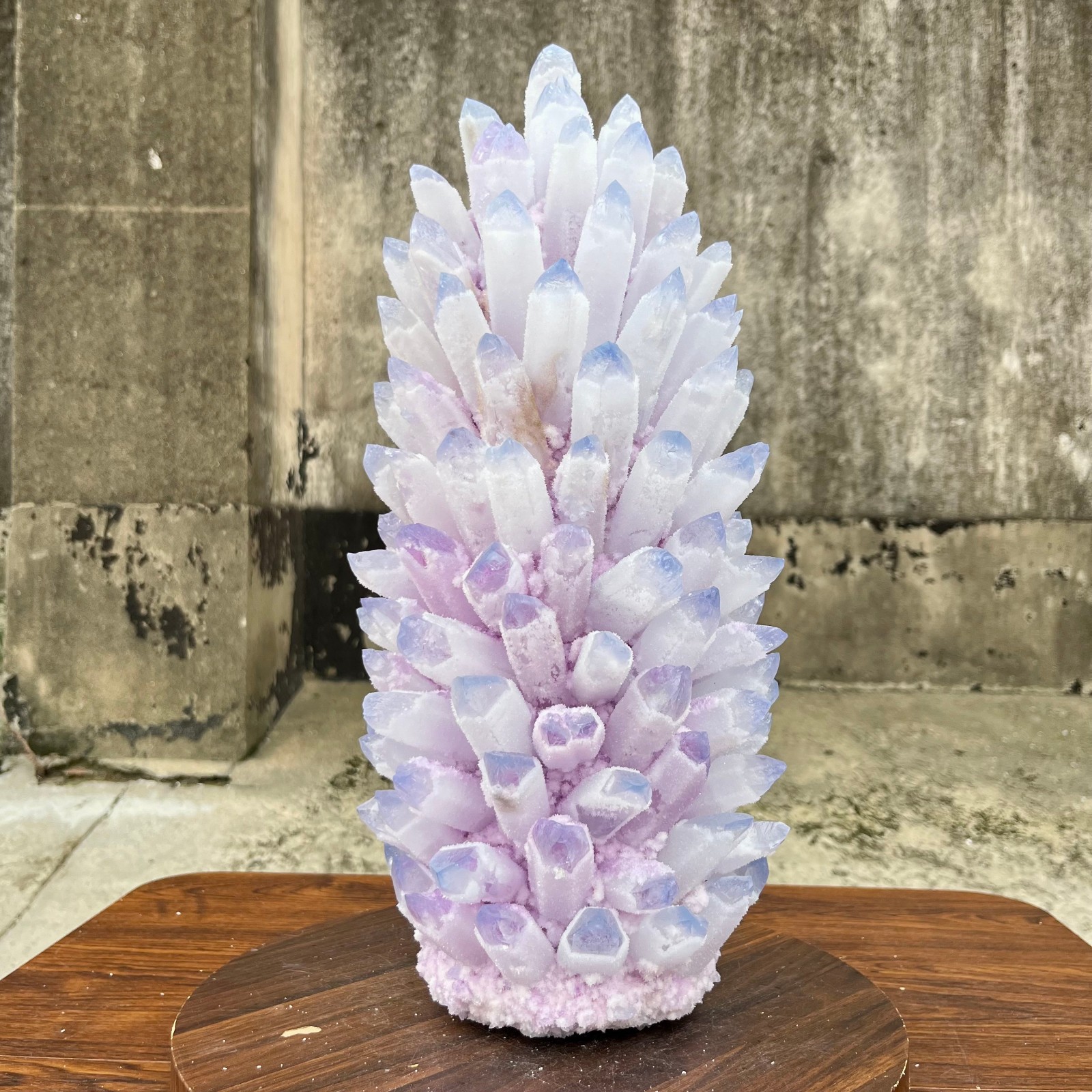 23.8 lb  Large lavender Quartz Crystal Cluster Tower Point Mineral Decor