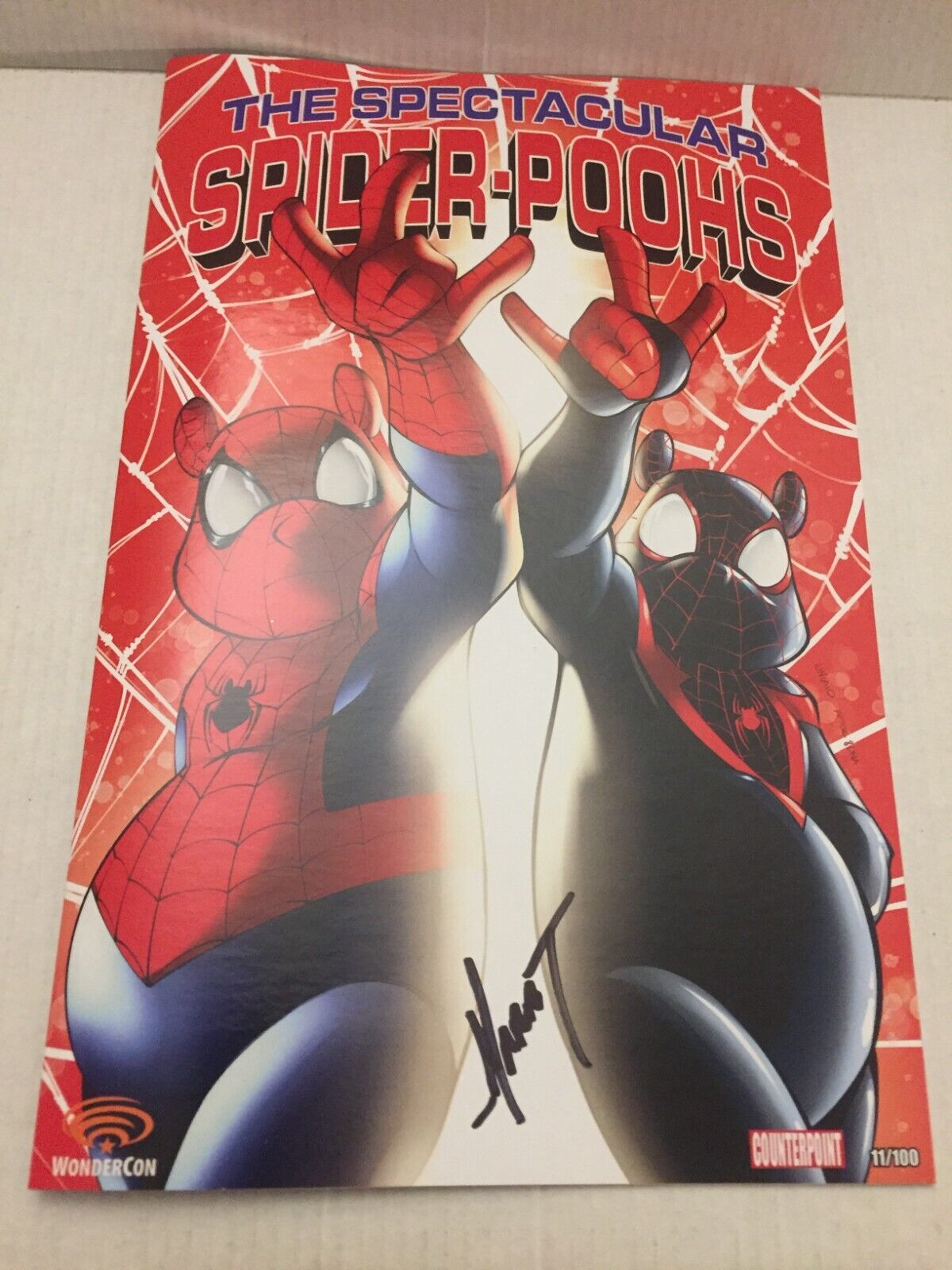 2024 Wondercon Counterpoint Comics The Spectacular Spider-Poohs #11/100 Signed