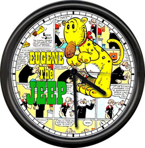 Eugene The Jeep Popeye Newspaper Comic Book Cartoon Strip Wall Clock
