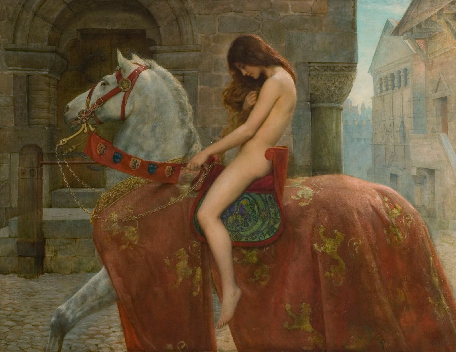 Lady Godiva 1898 Vintage Classical Art Photo Reprint Wall Art