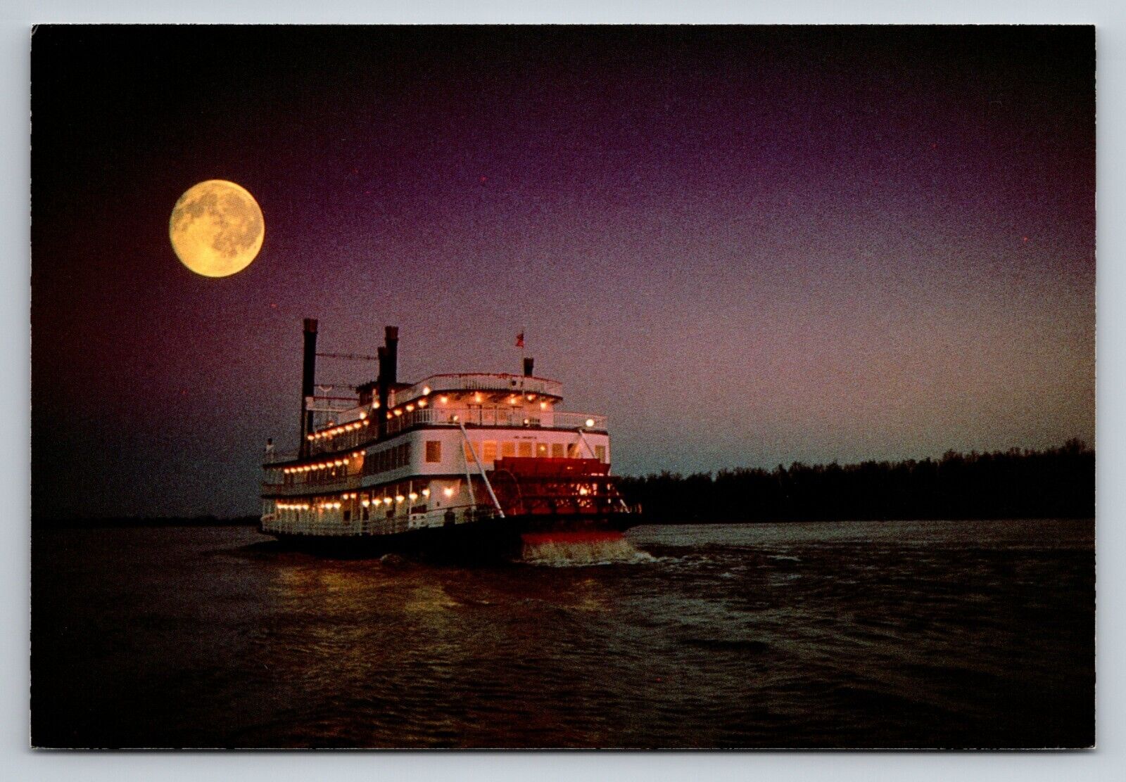 Steamboat Casino River Cruises Burlington Iowa Vintage Unposted Postcard