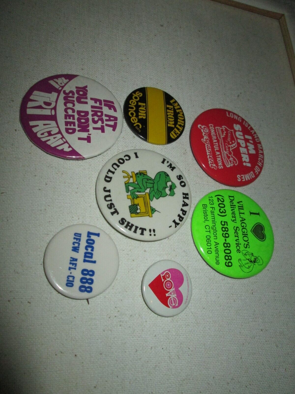 Assorted Buttons/Pins Novelty VINTAGE