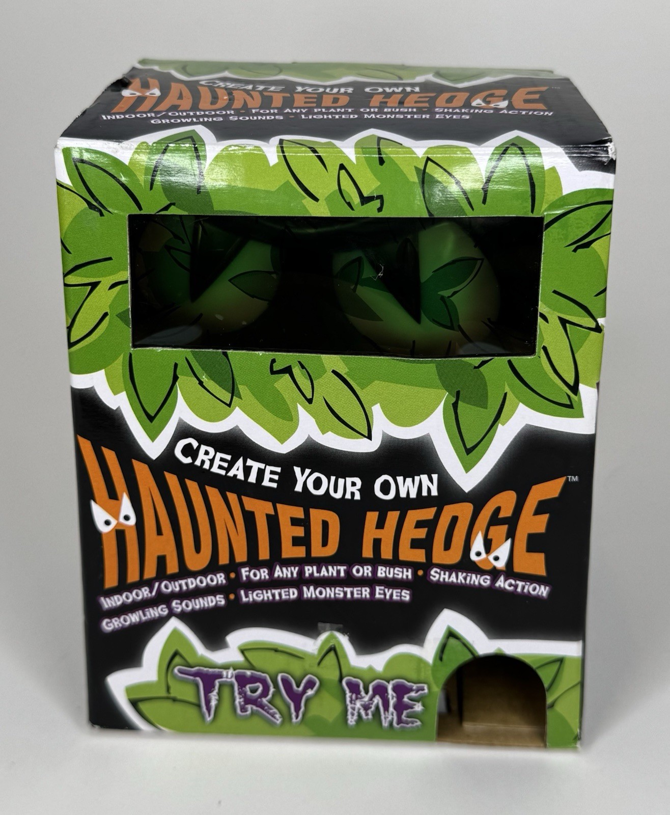 Halloween Tekky Toys Haunted Hedge Lighted Shaking Monster Eyes In Box - Tested
