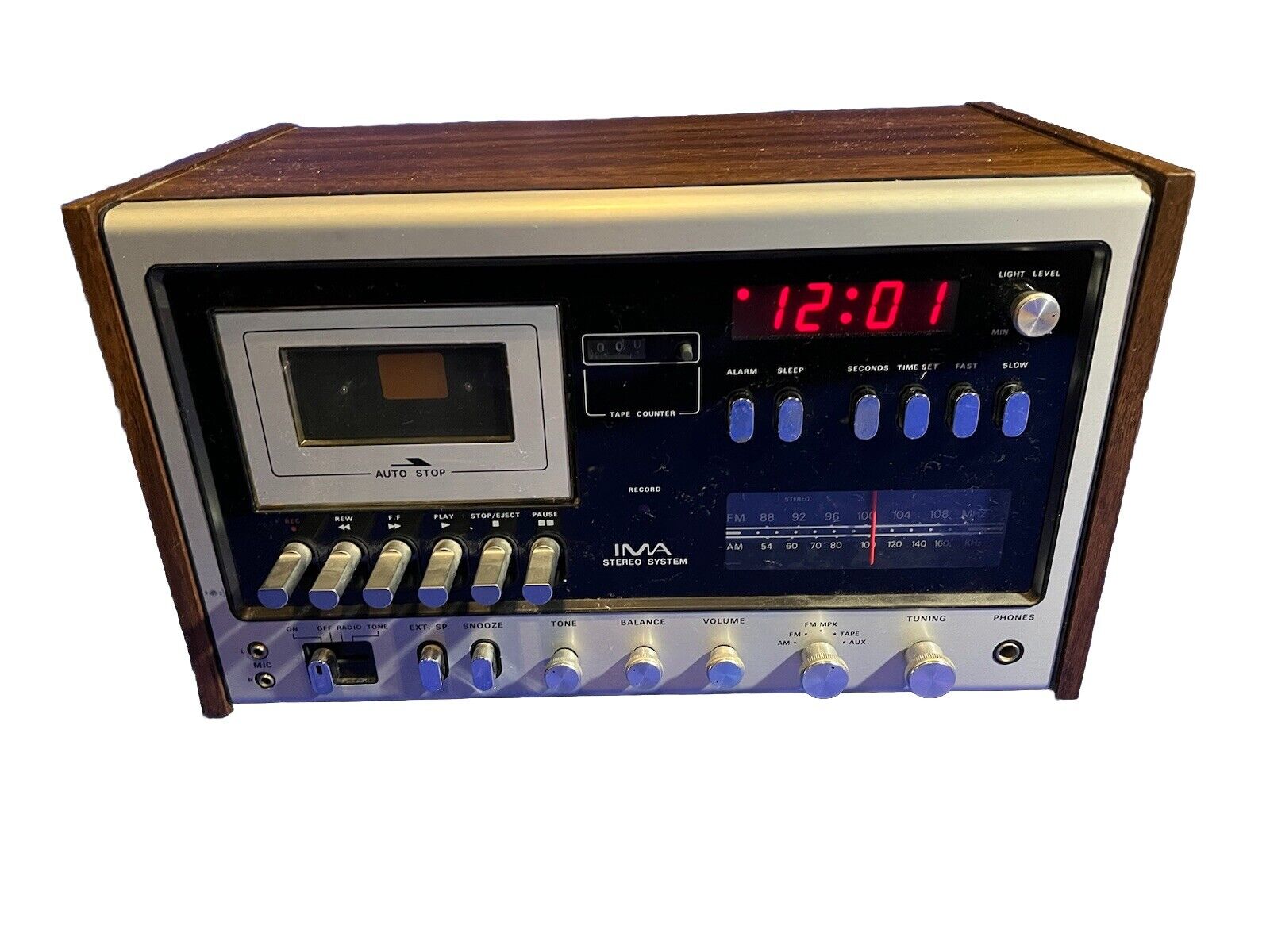 Vintage Craig IMA  PS 2000 Radio/ Alarm Clock / Cassette - See Video
