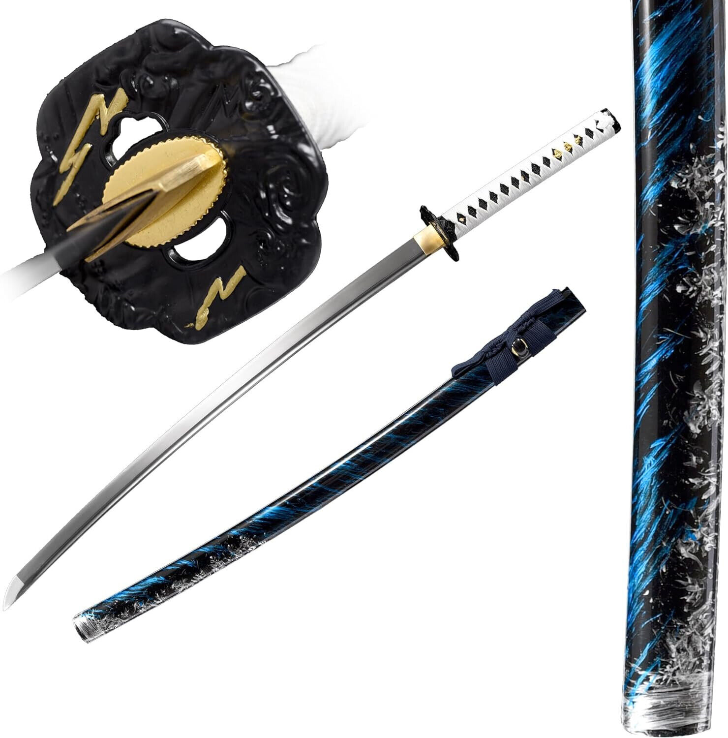 Ghost of Tsushima Katana Sword 103cm Replica High Carbon Steel Blade Samurai USA