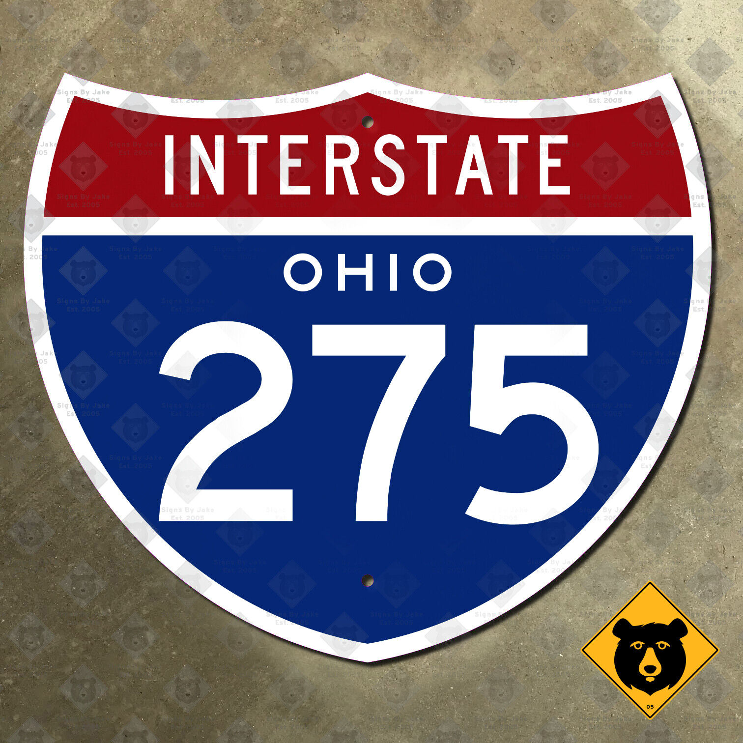 Ohio Interstate 275 route marker highway road sign Cincinnati Colerain 21x18