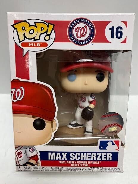 Funko Pop MLB Washington Nationals- #16 Max Scherzer- (White Uniform)