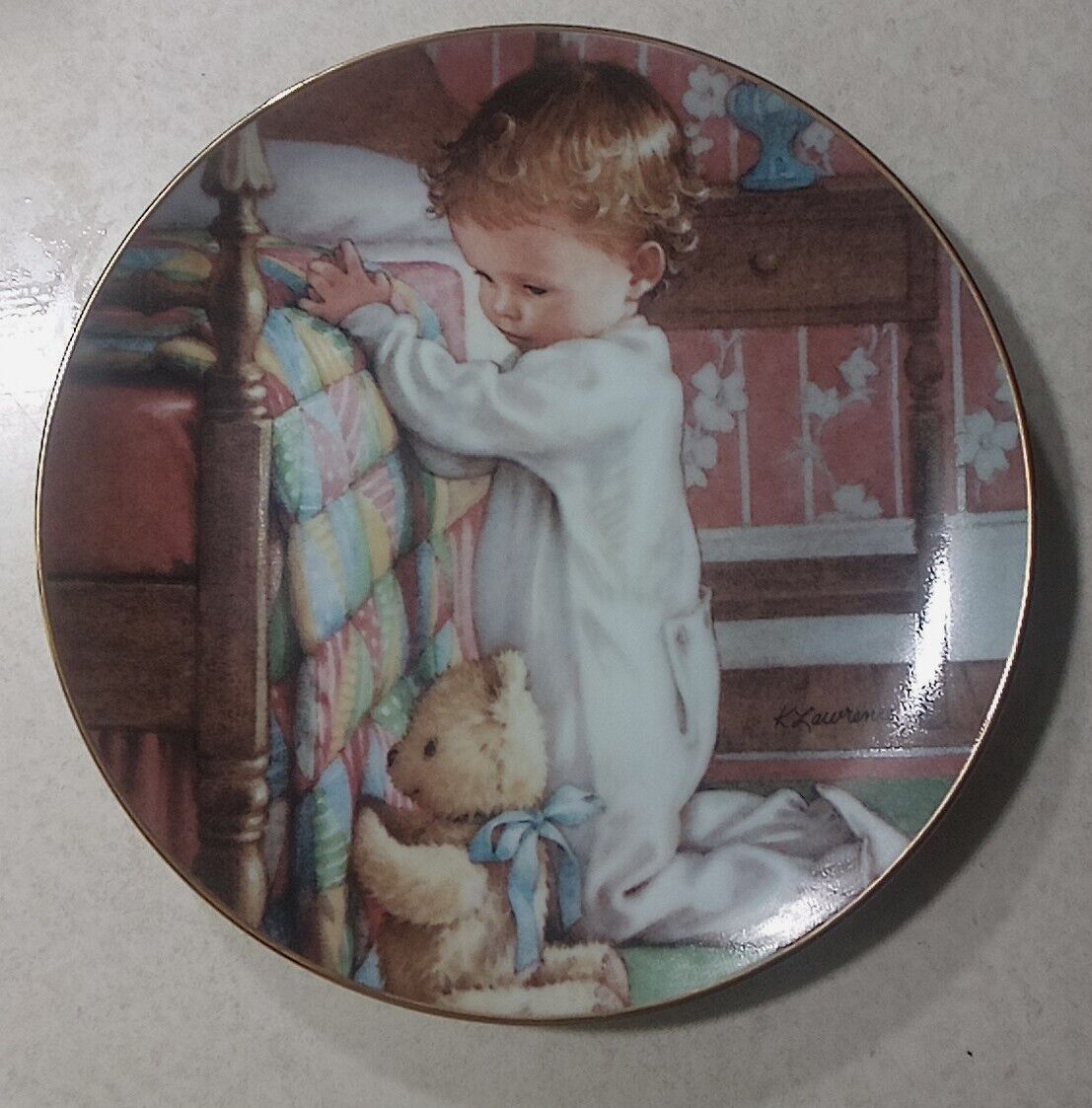 Danbury Mint Collector Plate BEDTIME PRAYERS - Young Innocence Collection