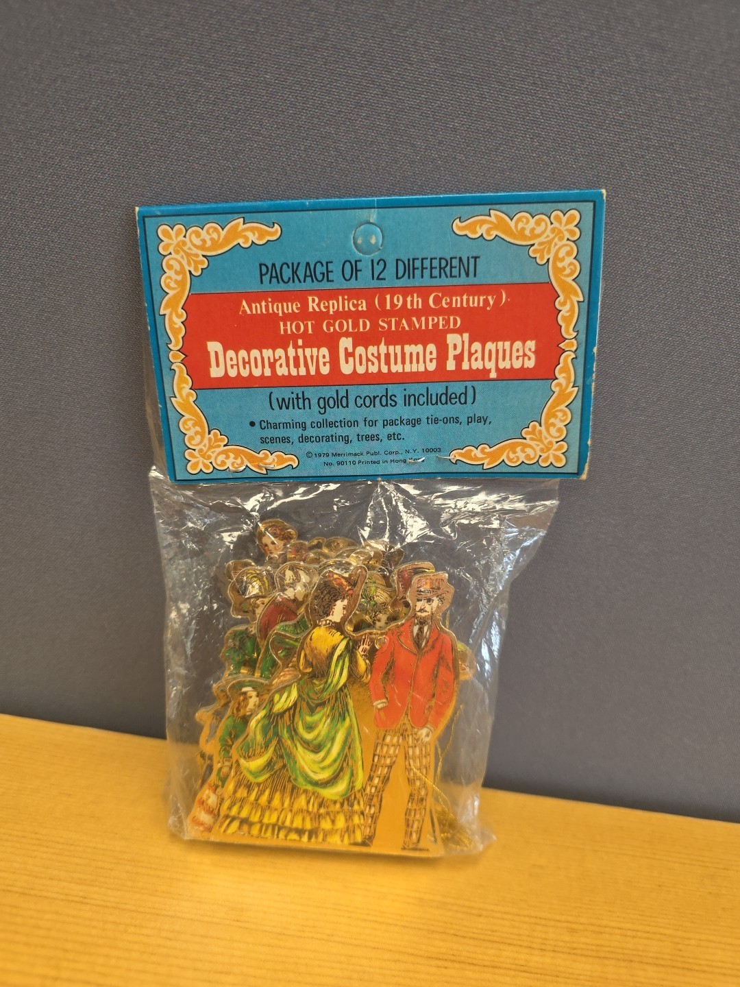 1979 Antique Replica Hot Gold Stamped Decorative Costume Plaques Ornaments NOS 1979 Antique Replica Hot Gold Stamped Decorative Costume Plaques Ornaments NOS