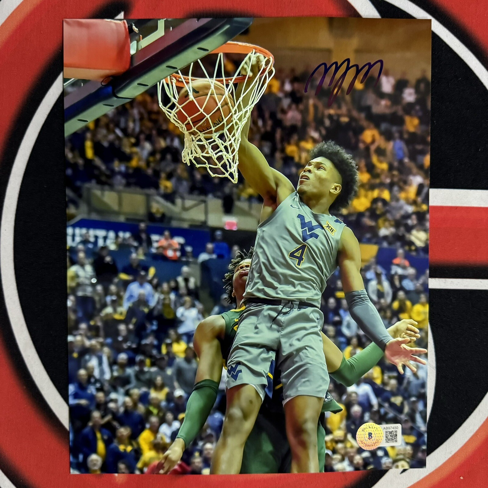 Miles McBride Signed West Virginia NCAA 8x10 Photo Autographed Beckett BAS COA Miles McBride Signed West Virginia NCAA 8x10 Photo Autographed Beckett BAS COA