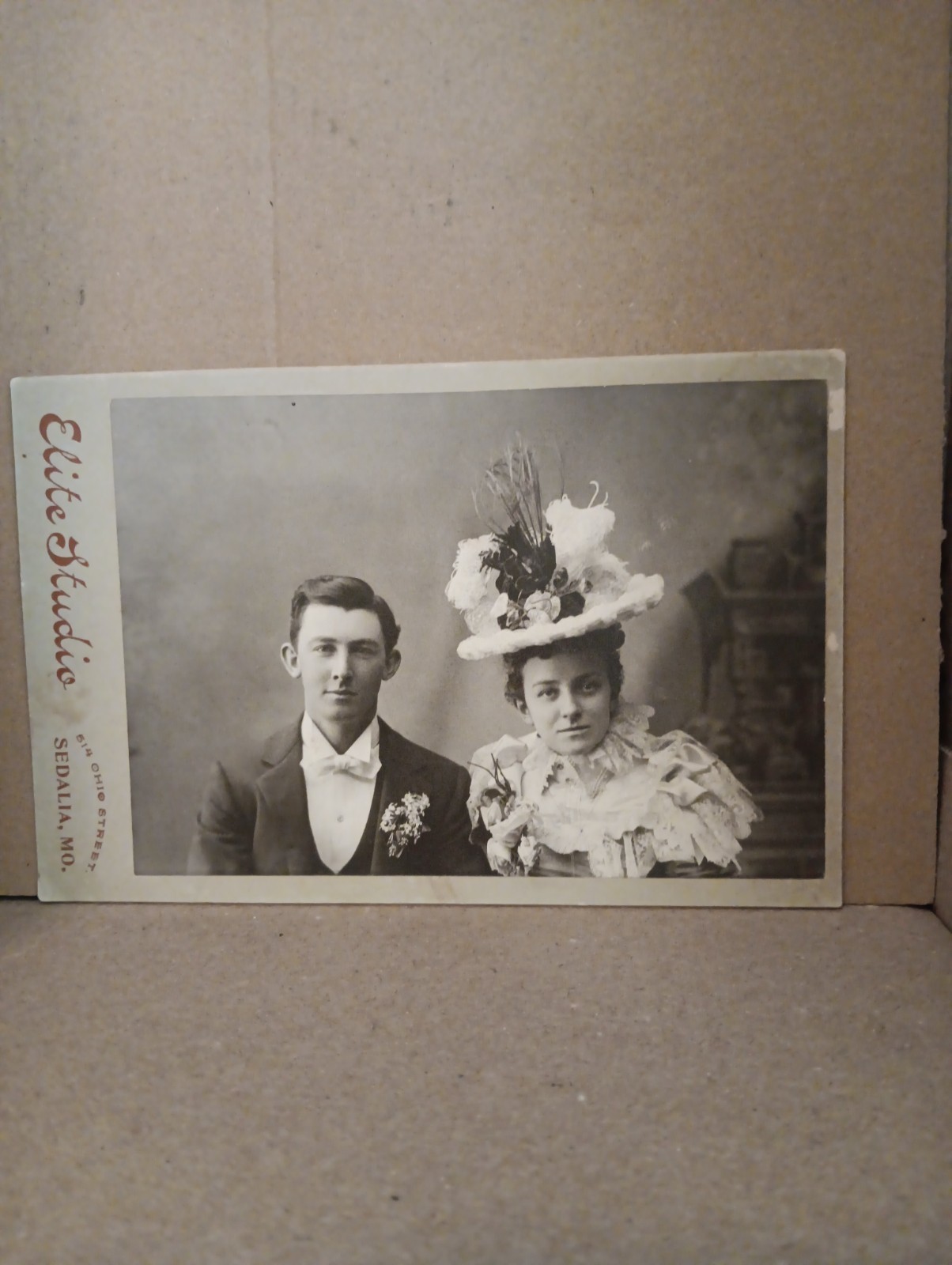Antique Cabinet Card Sedalia Missouri Elite Studio 