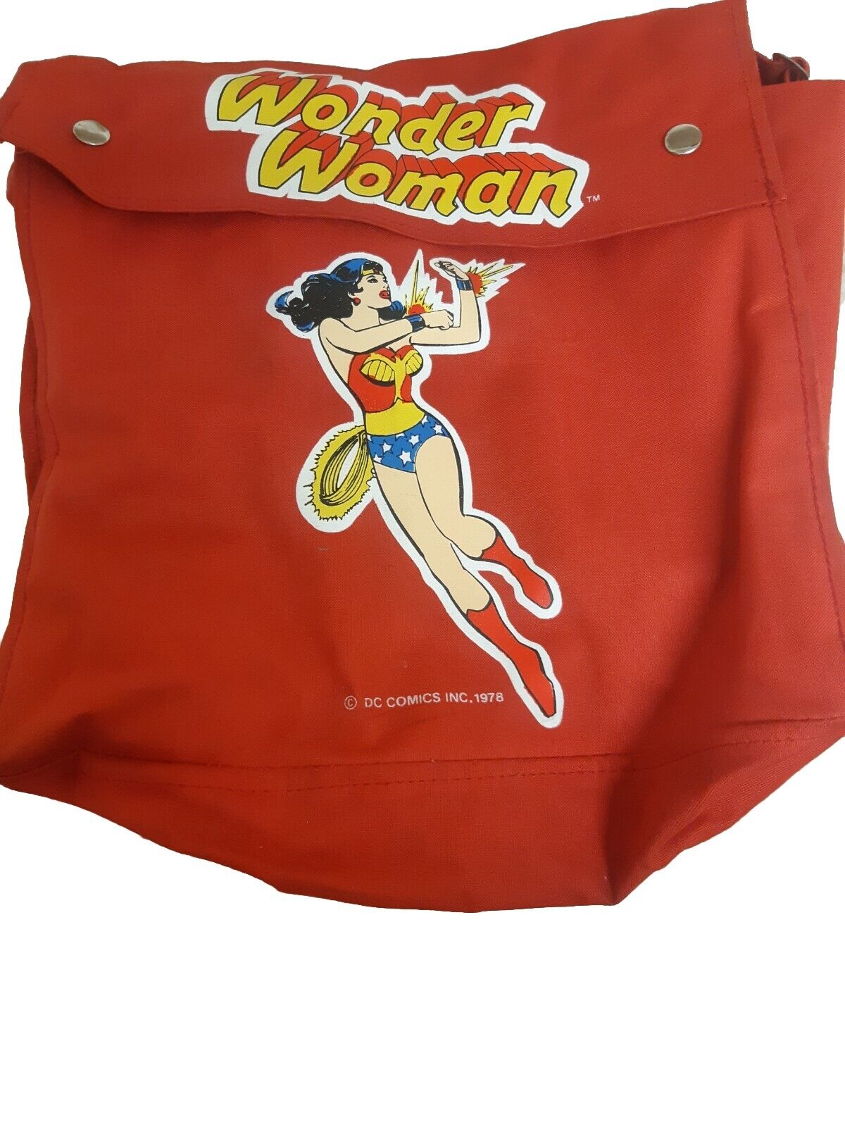 1978 DC Comics - Wonder Woman Vintage/Rare Red Backpack.