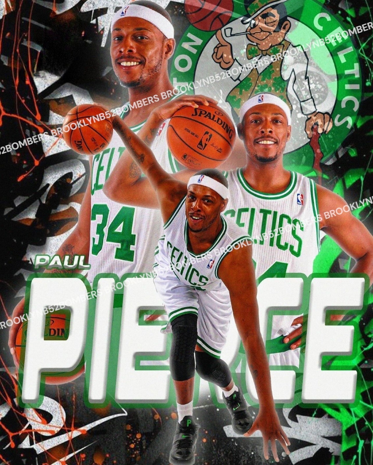 Paul Pierce Boston Celtics Custom Exclusive 8x10 Glossy Photo Paul Pierce Boston Celtics Custom Exclusive 8x10 Glossy Photo