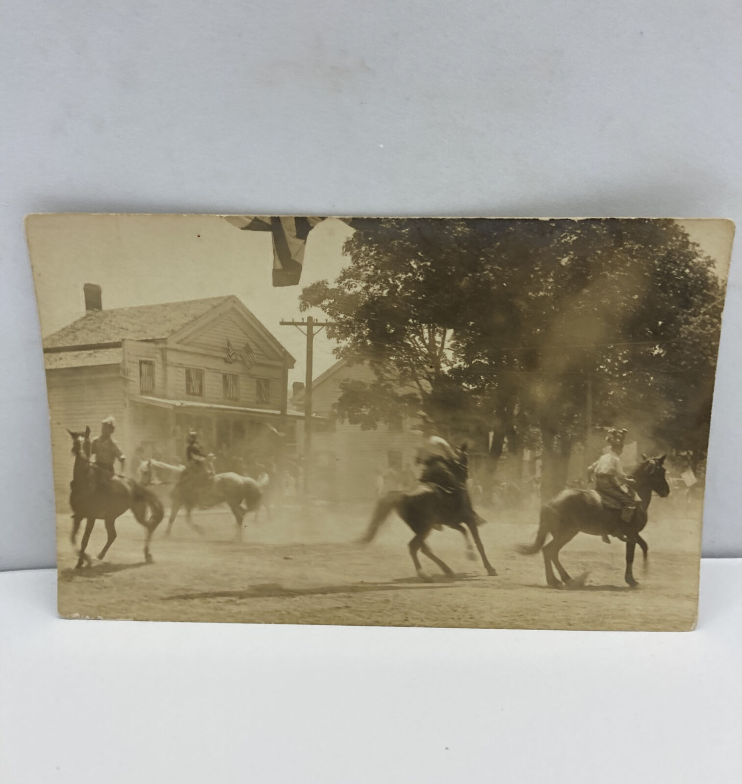 Postcard RPPC Postcard New York , Hudson Fulton , Horses And Riders , Rare Look
