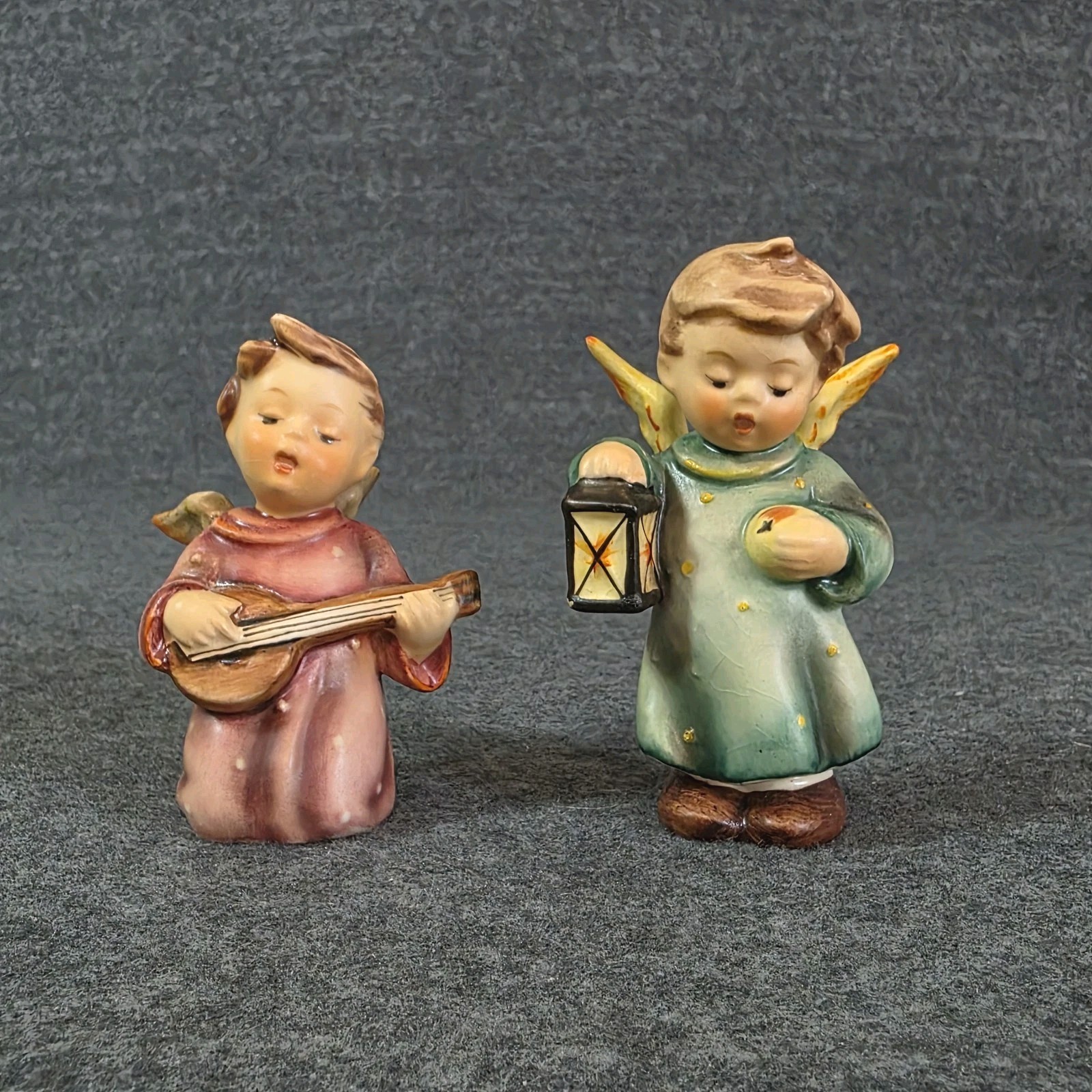 Vtg 1951 Goebel Hummel Good Night Angel & Angel Serenade Nativity Germany Vtg 1951 Goebel Hummel Good Night Angel & Angel Serenade Nativity Germany