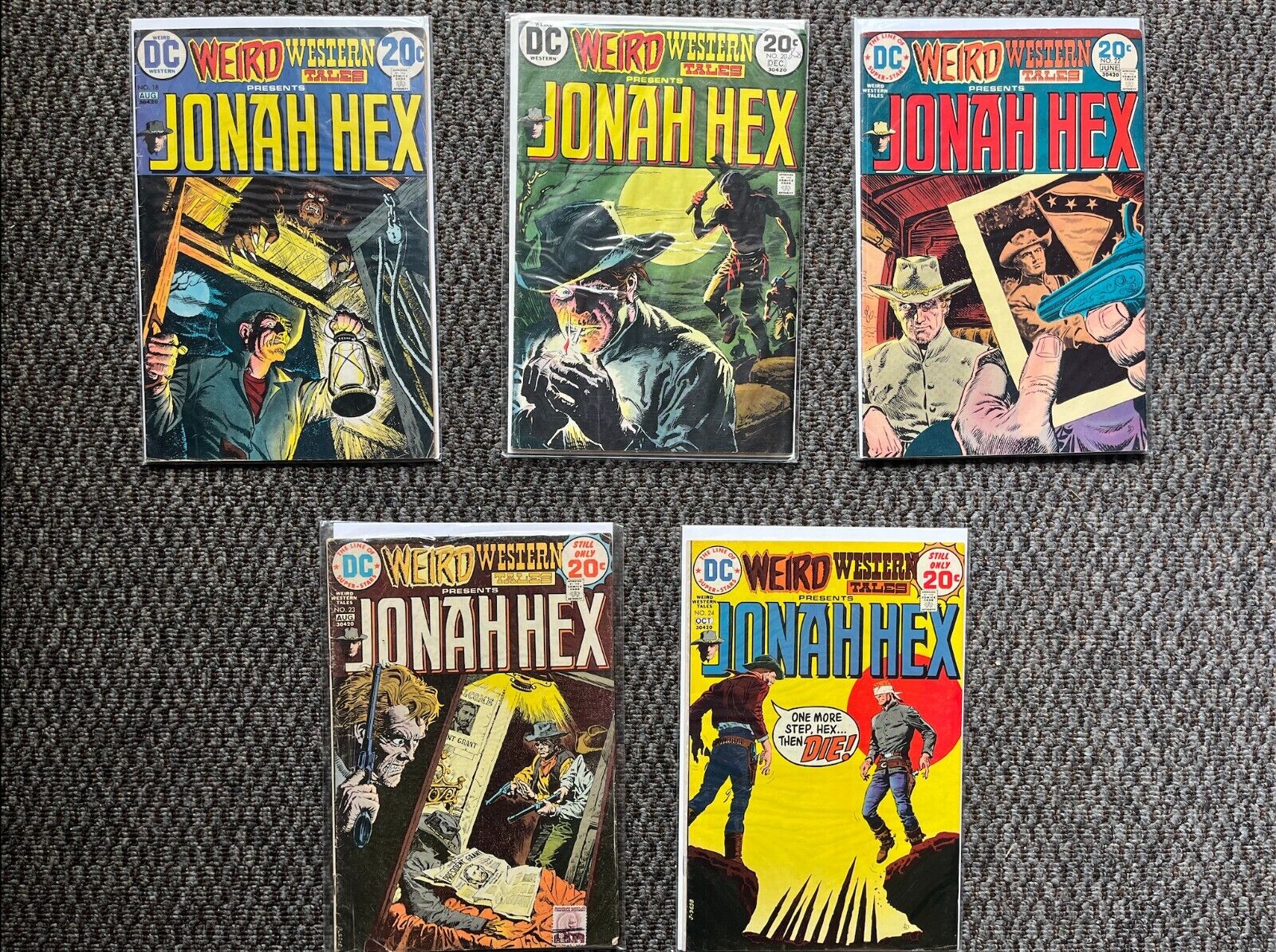 WEIRD WESTERN TALES LOT OF 5; #18, 20, 22, 23, 24 (1974) DC Comics JONAH HEX