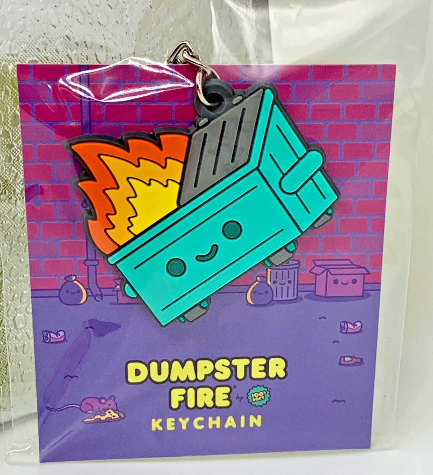 Dumpster Fire Key Chain 100% Soft 2019 Dumpster Fire
