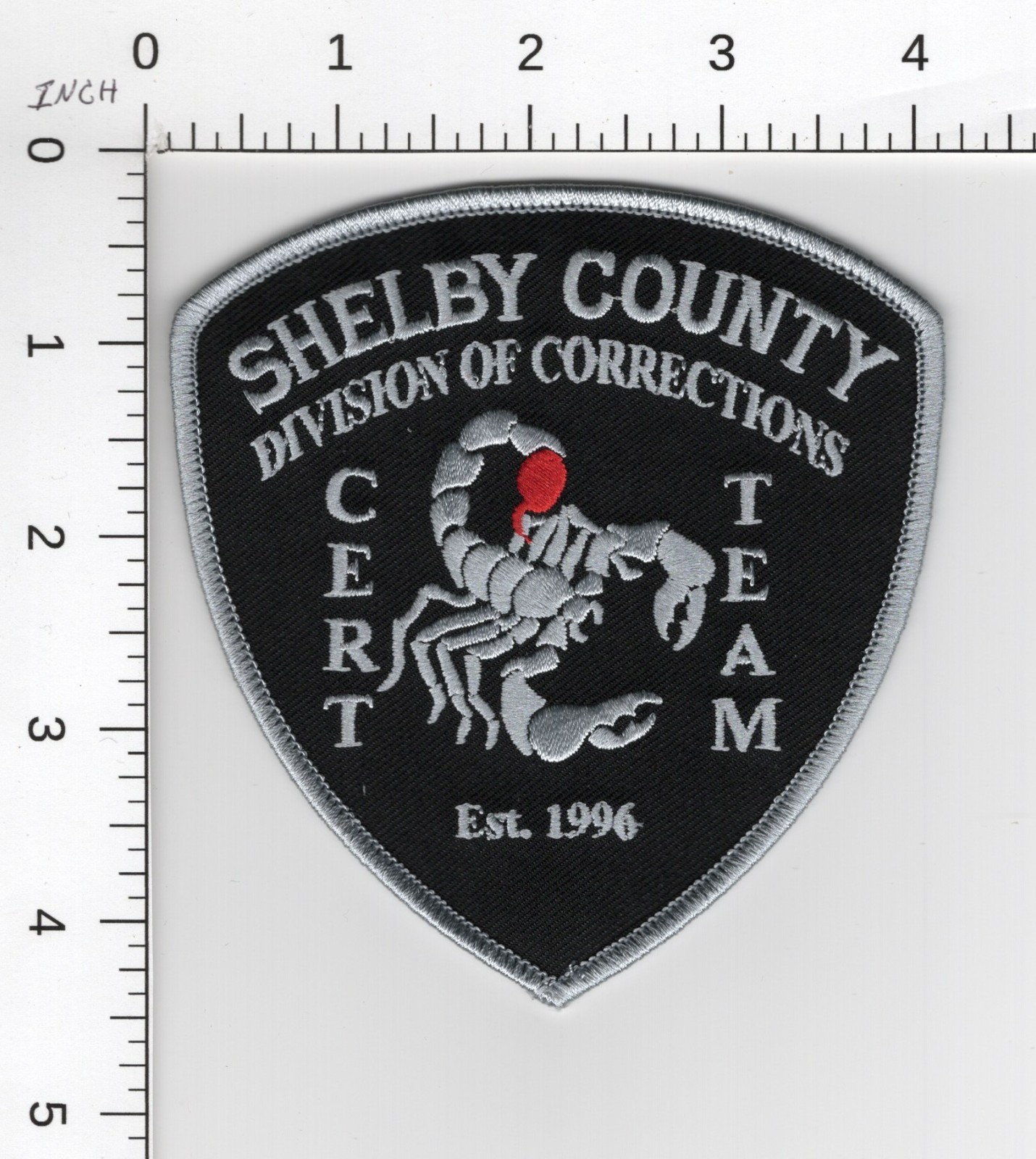 SHELBY COUNTY CERT TEAM  🦂 DOC TENNESSEE  COLLECTIBLE POLICE SHERIFF PATCH