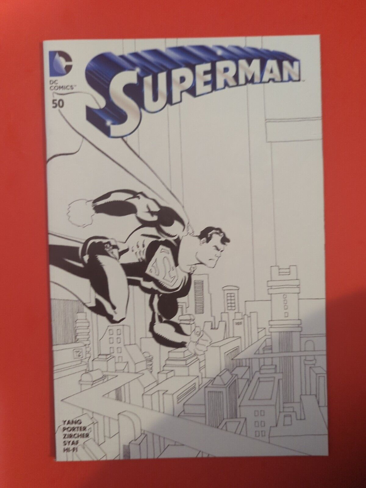 SUPERMAN #50 RARE TIM SALE NEWBURY B&W SKETCH VARIANT (B5)