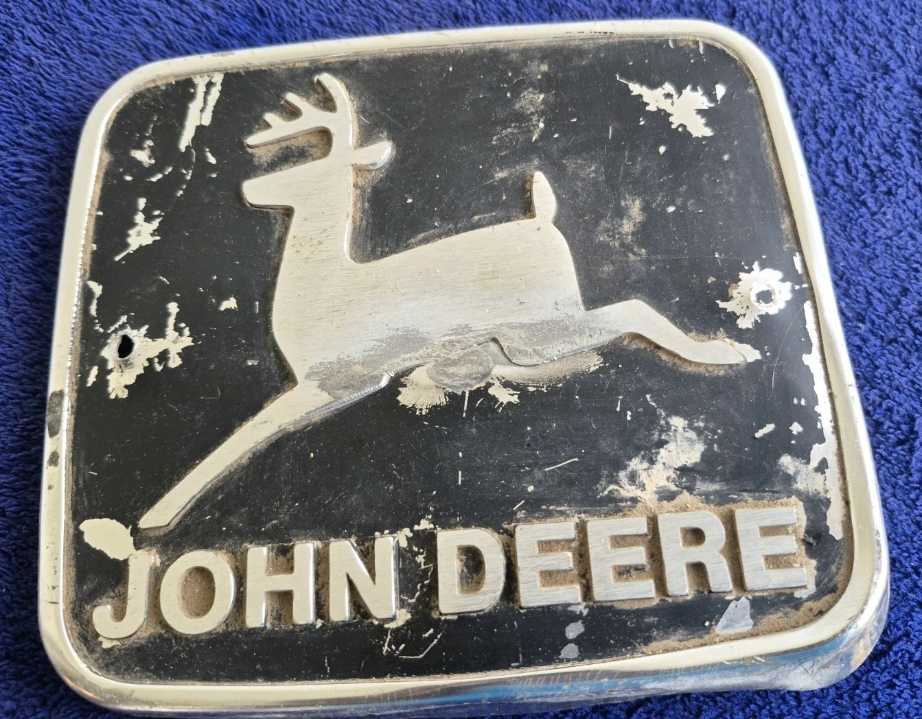 VINTAGE JOHN DEERE ADVERTISING SIGN,TRACTOR PLAQUE,SIGN,ALUMINUM