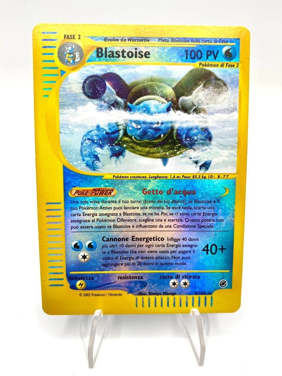 POKEMON BLASTOISE 4/165 Italian EXPEDITION Card Set HOLO REVERSE EXC POKEMON BLASTOISE 4/165 Italian EXPEDITION Card Set HOLO REVERSE EXC