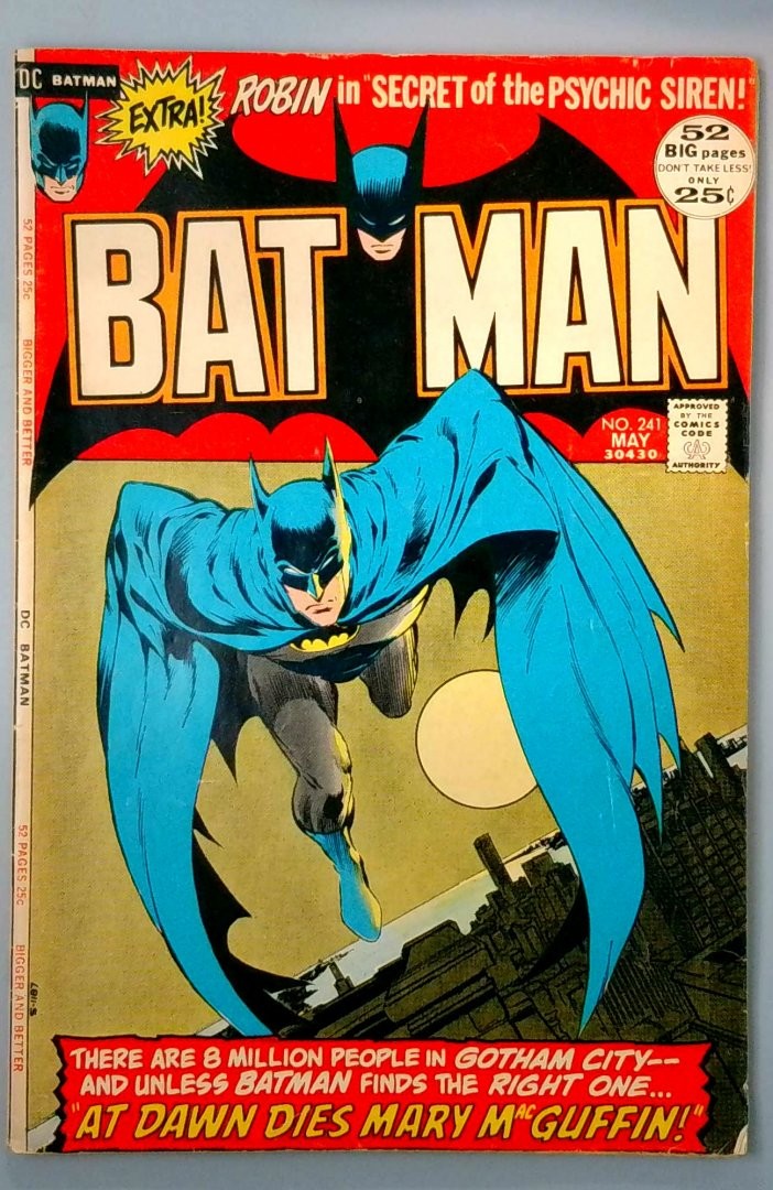 Batman #241 VG New Batman Cover Logo DC 1972