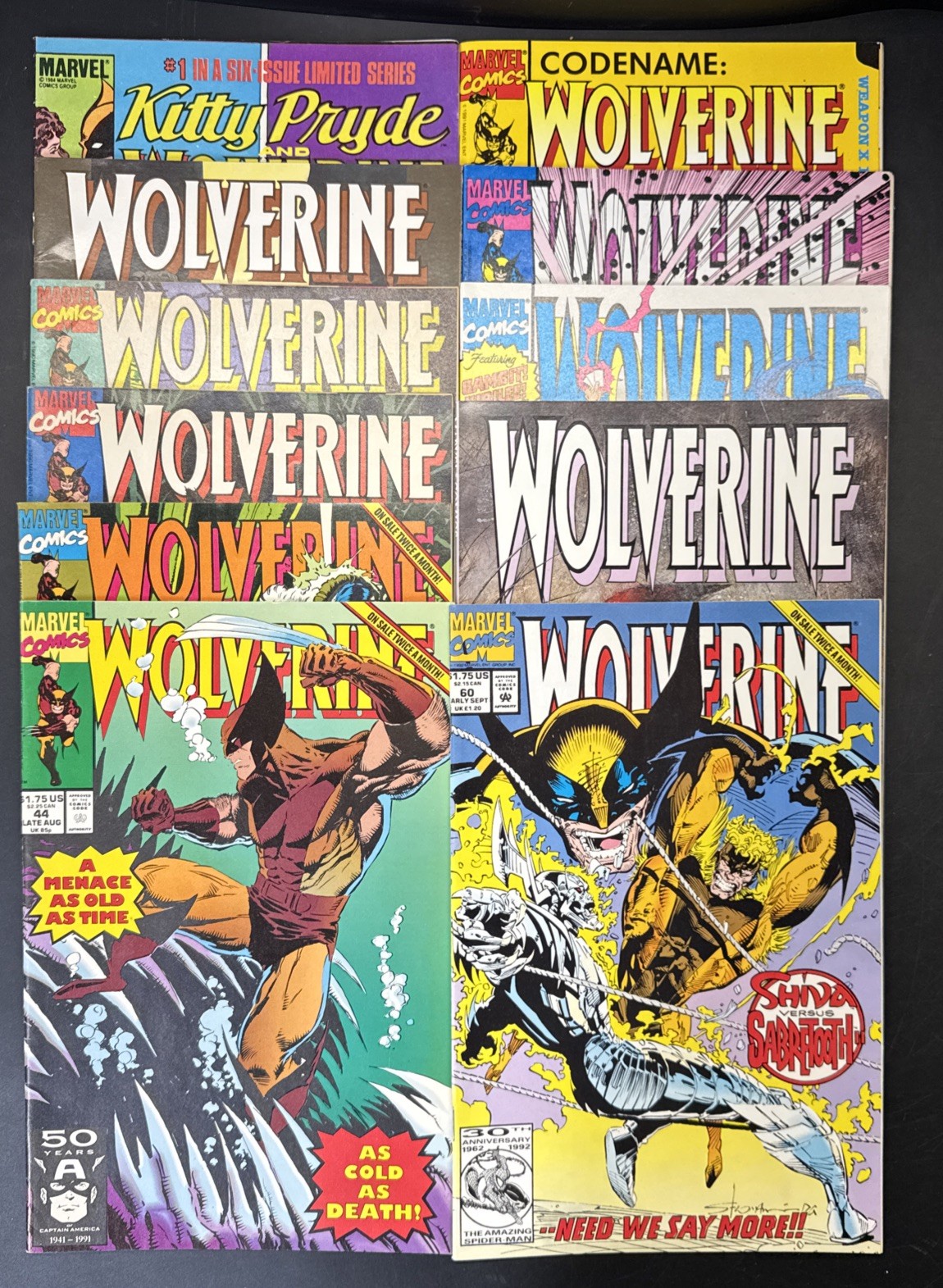 Wolverine Marvel Comics Lot Of 11 (1984, 1990-1992) Wolverine Marvel Comics Lot Of 11 (1984, 1990-1992)
