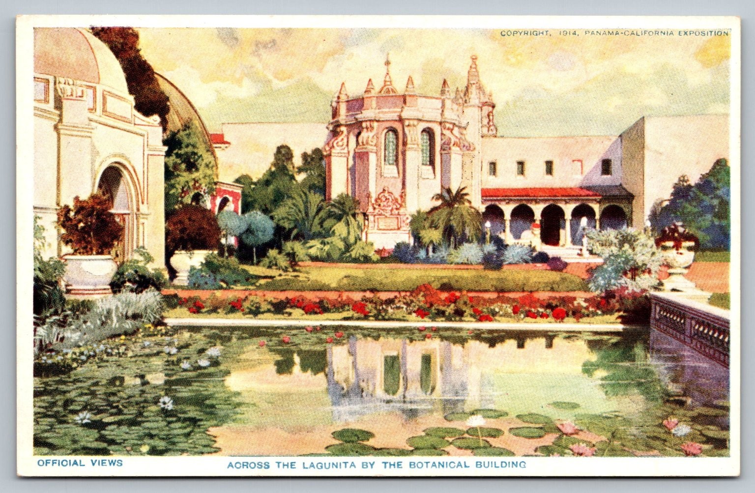 1914 Panama-California Exposition Botanical Building Vintage Postcard