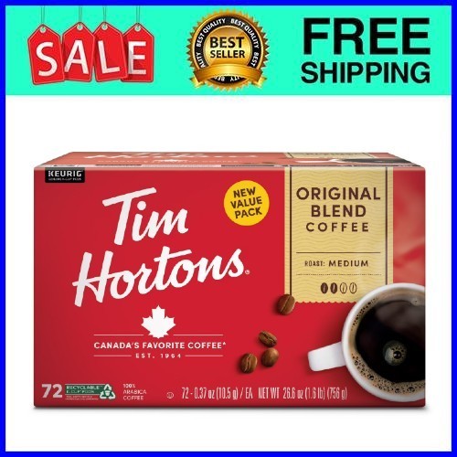Tim Hortons Original Blend Medium Roast K-Cup Pods 72 Ct Ships from USA