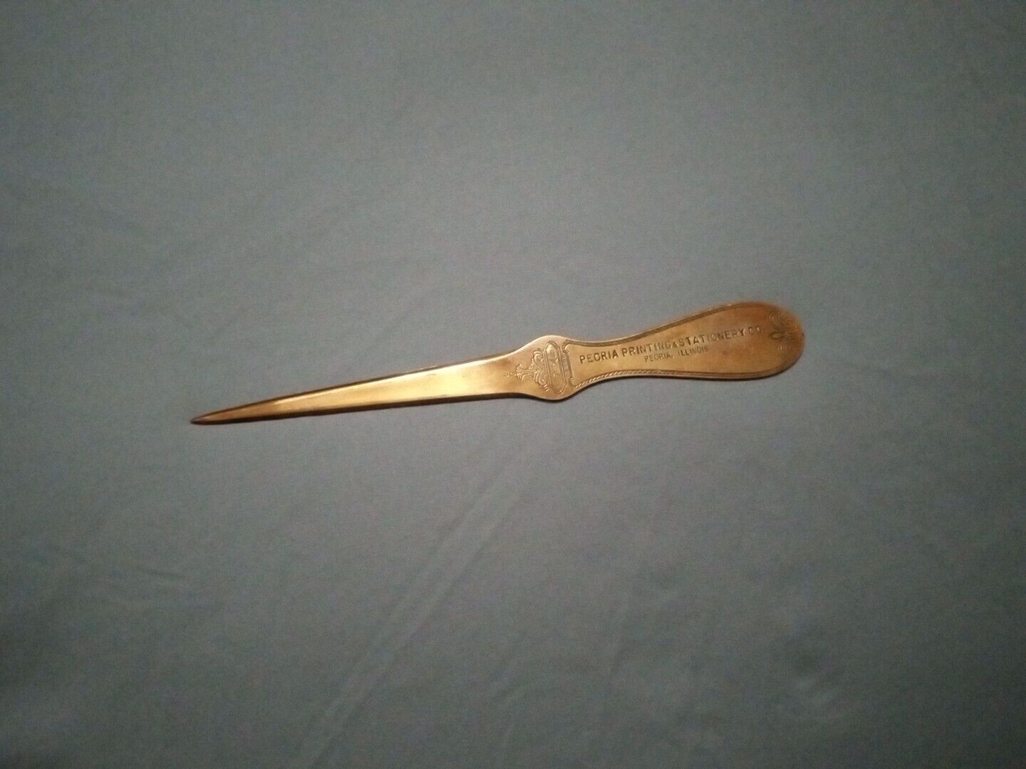 Vintage Solid Brass Letter Opener Printing Co Very Rare Unique Nice Decorative 