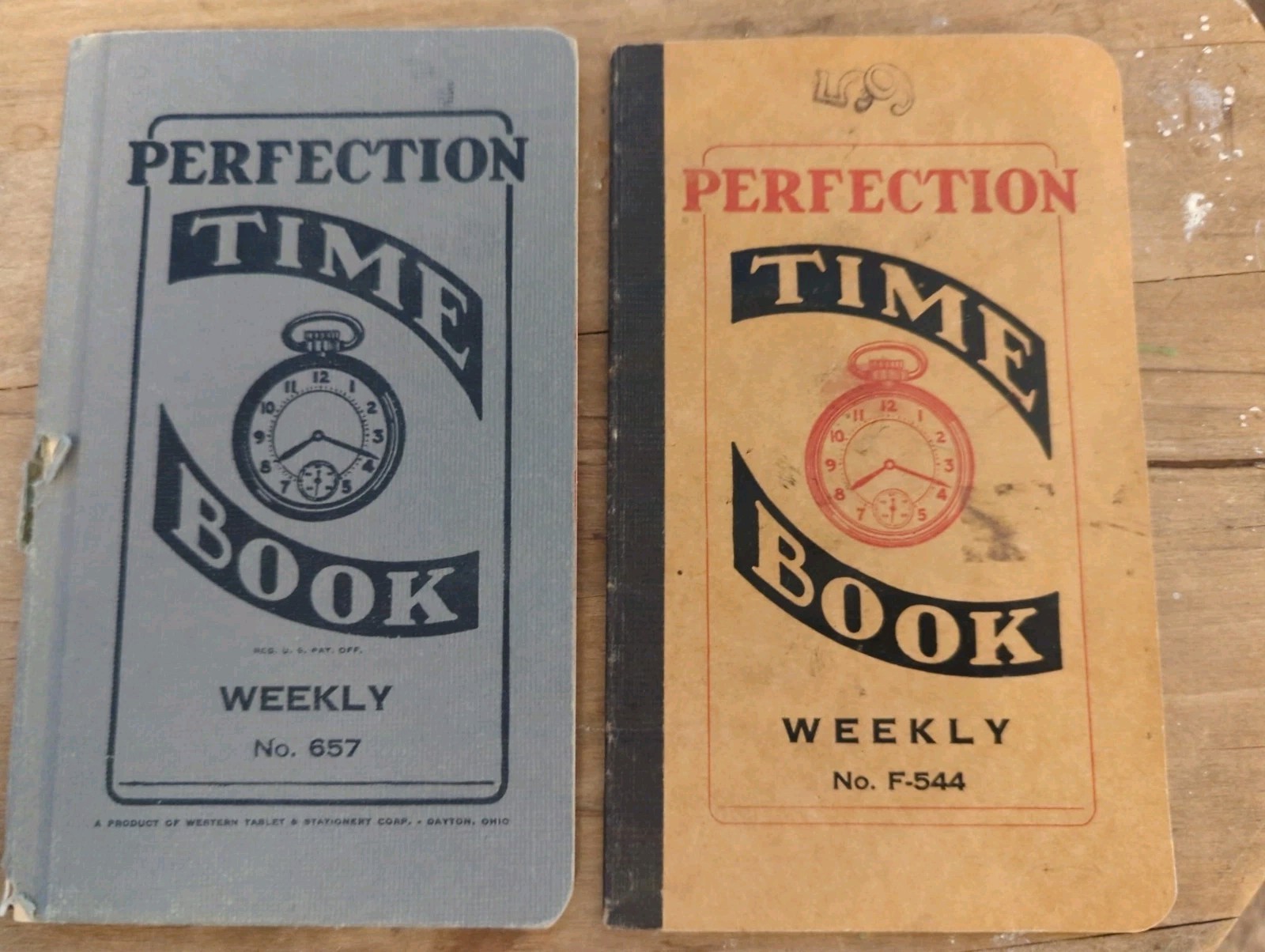Vintage Perfection Time Books Weekly 657 & F-544 Payroll Ledger Pocket Notebook 