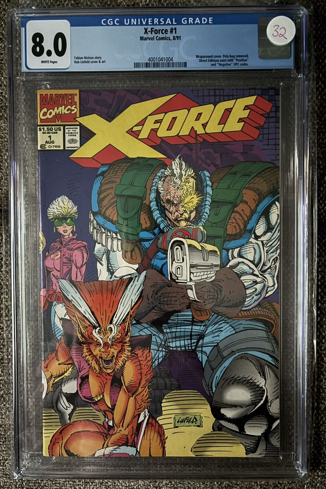 X-FORCE #1 CGC 8.0 Slab Combined Shipping Available