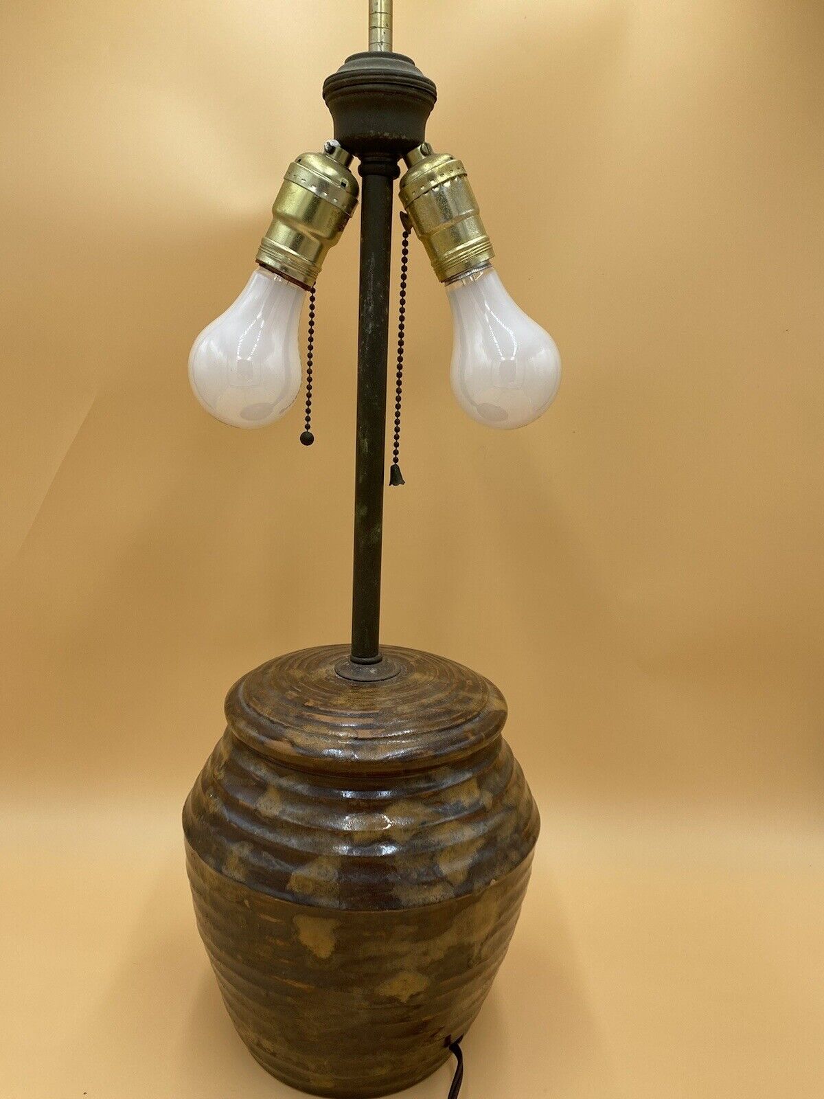 Vintage Fulper Vintage Pottery Lamp Vase Art Deco Honey Pot Circa 1917-1934