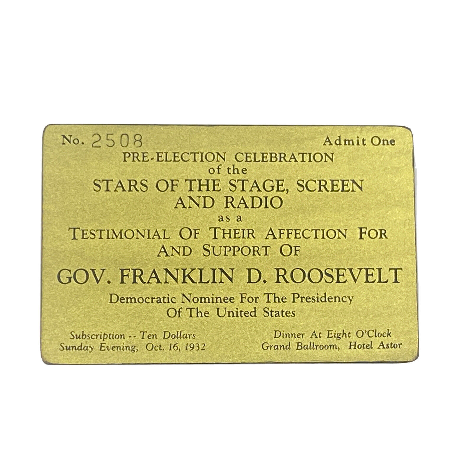 1932 Franklin Roosevelt for President