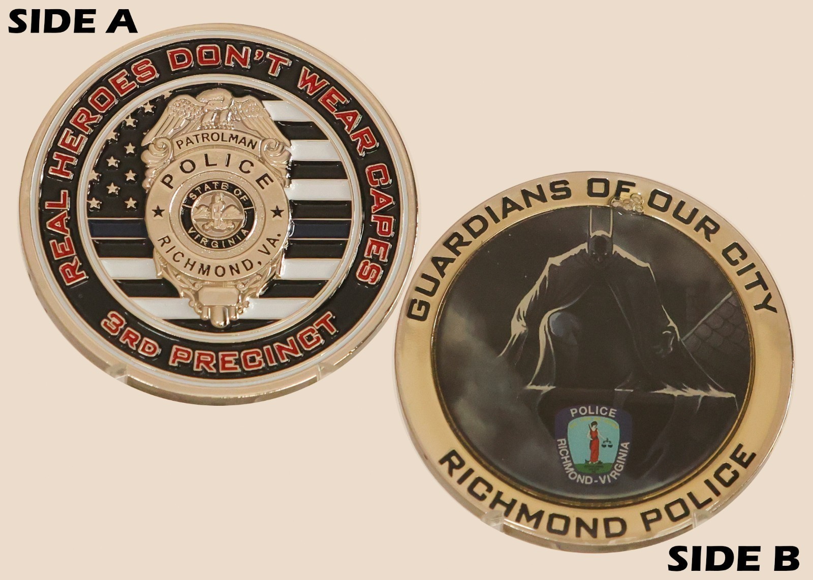 Richmond Police 3rd Precinct Guardians of Our City Challenge Coin  4#A