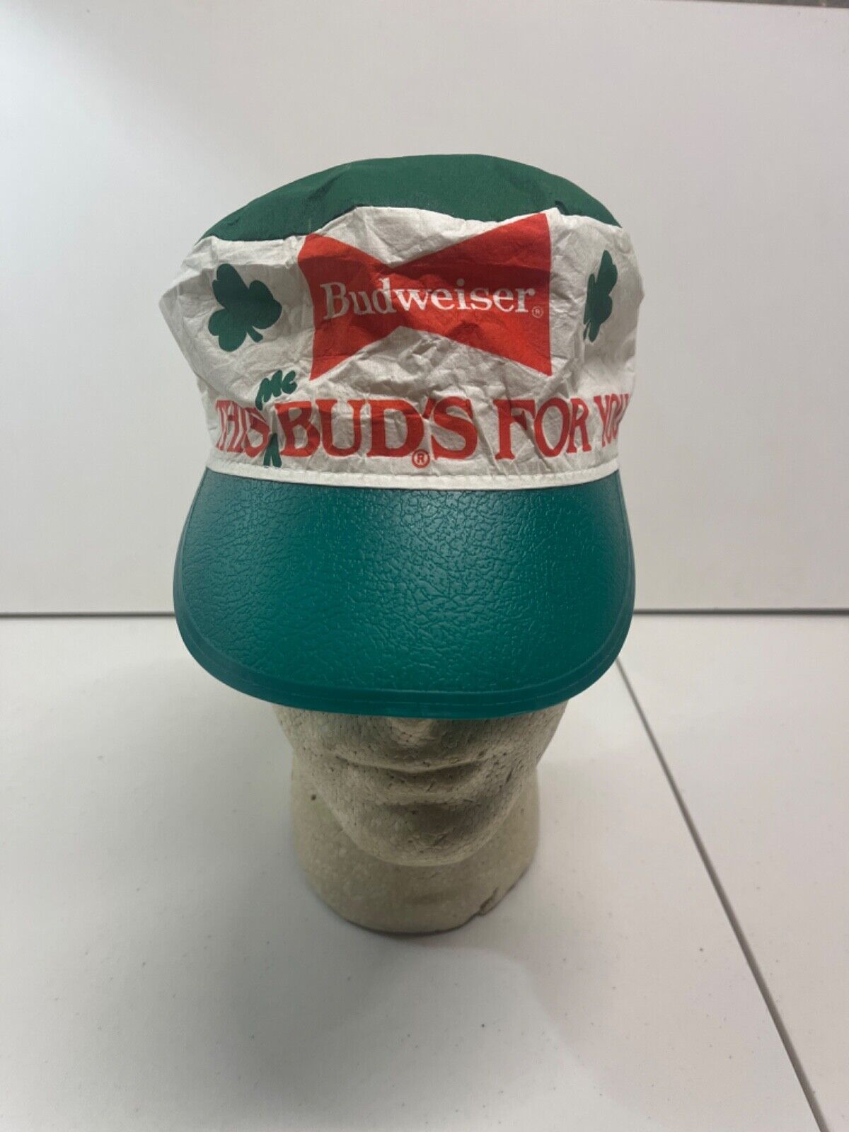 Vintage Budweiser Painters Hat St. Pats Day