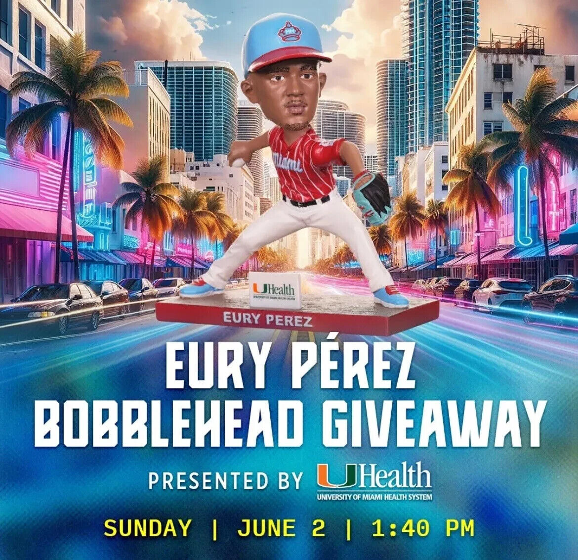 Eury Perez Bobblehead Miami Marlins Bobblehead Brand New In Box