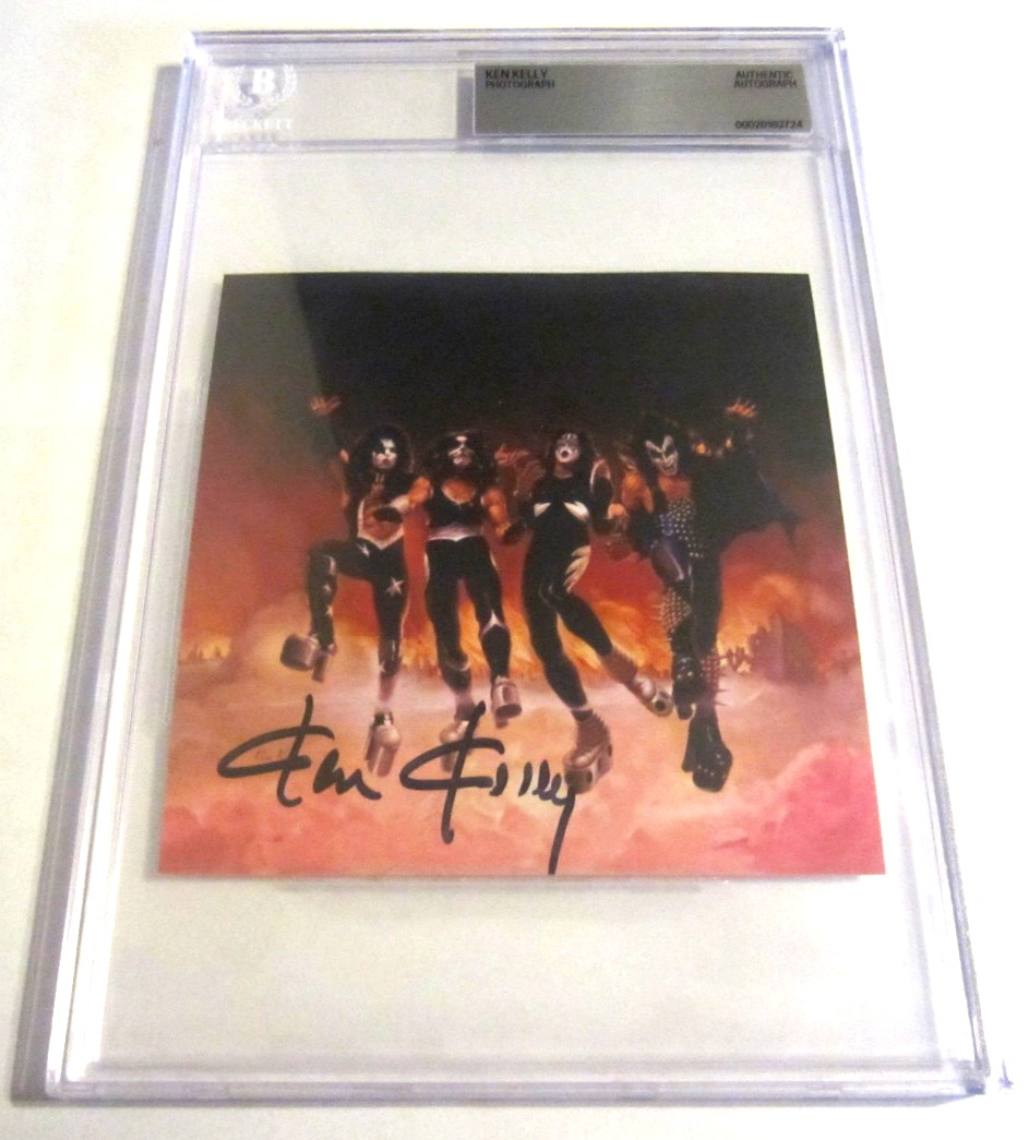 Ken Kelly signed autographed 5x5 BAS Beckett Kiss Destroyer & Love Gun artist Ken Kelly signed autographed 5x5 BAS Beckett Kiss Destroyer & Love Gun artist
