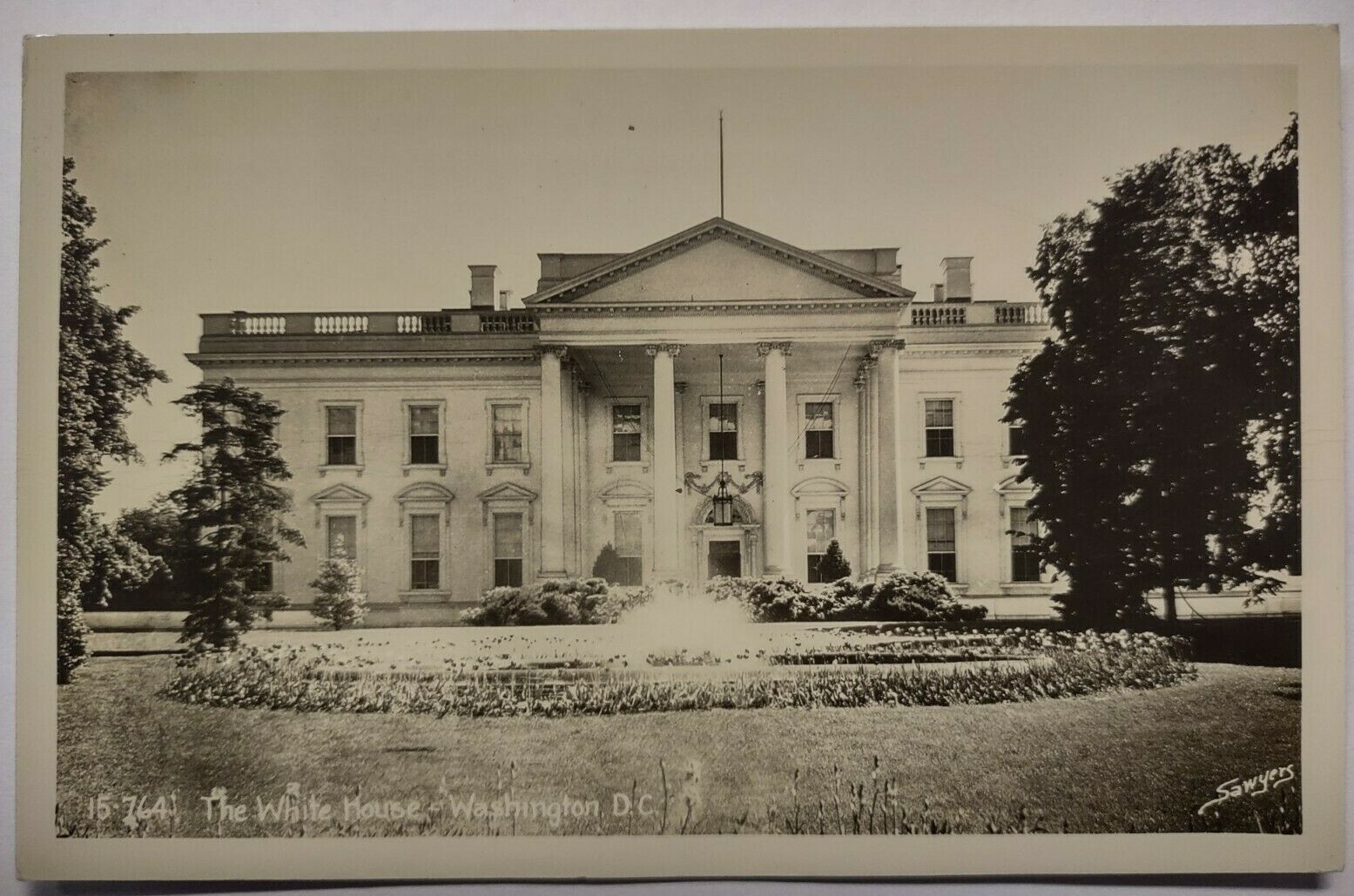 White House Washington DC RPPC Real Photo Postcard Sawyers White House Washington DC RPPC Real Photo Postcard Sawyers