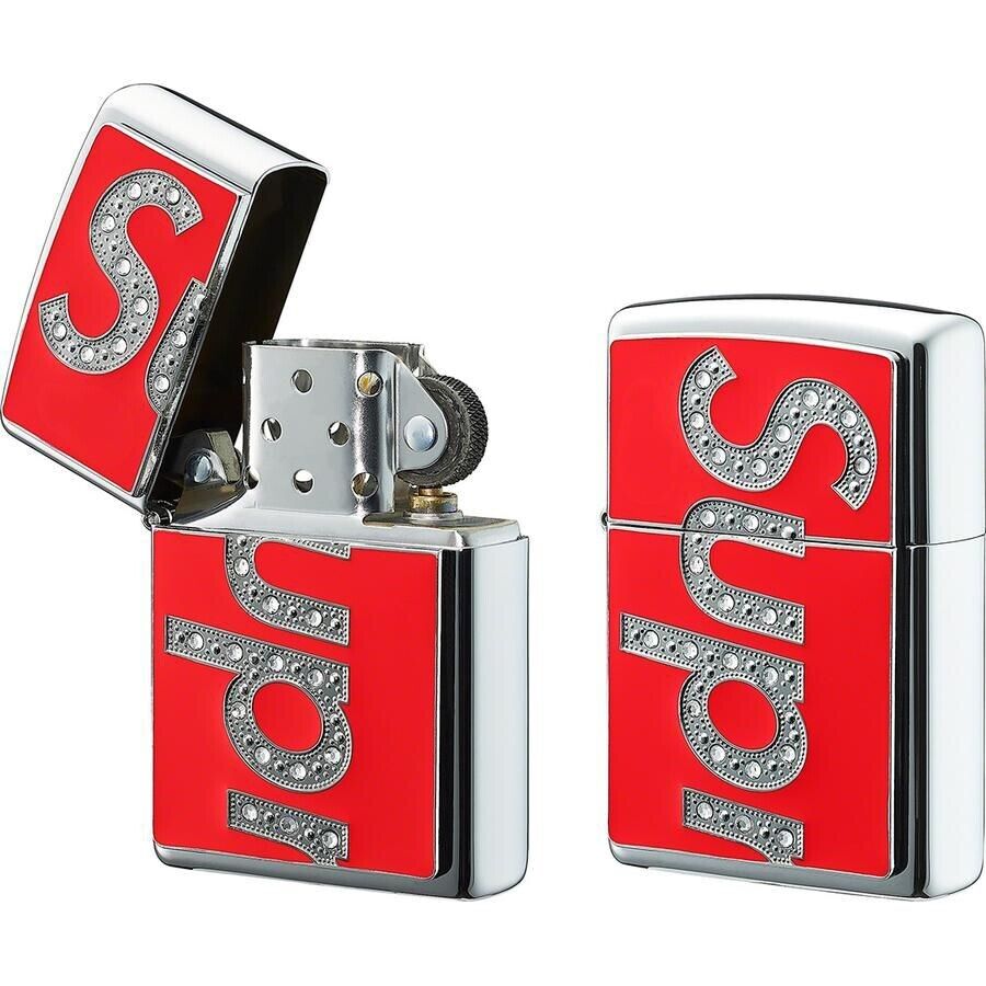 Supreme Swarovski Zippo Lighter Red FW20  Soldout In Seconds Fathers Day Gift
